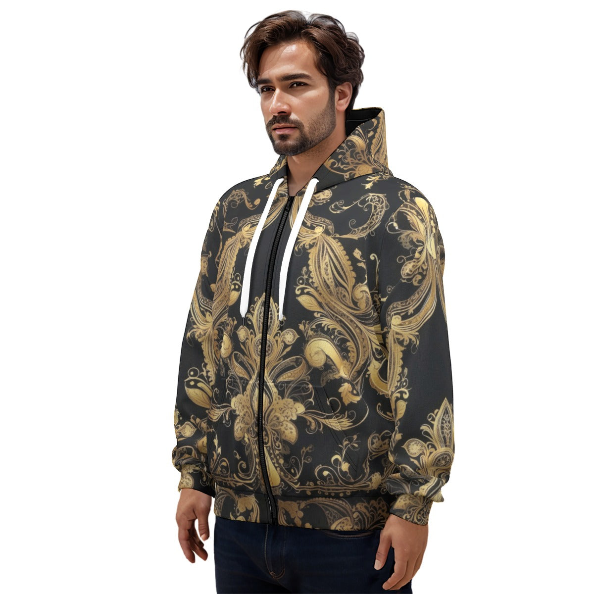 Unisex Pullover Cotton Hoodie With Zipper Closure