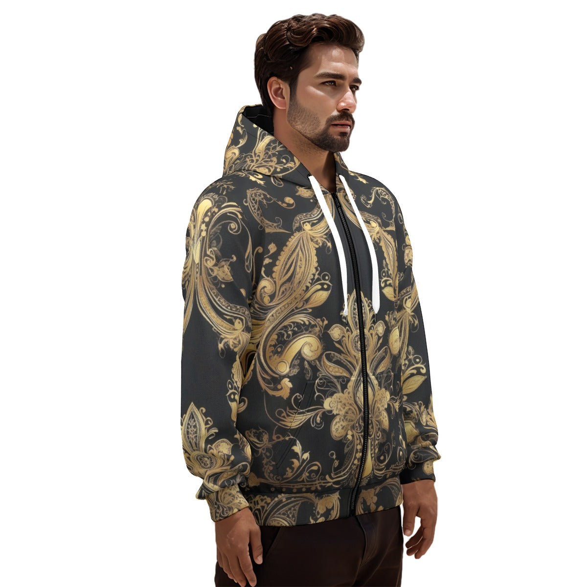 Unisex Pullover Cotton Hoodie With Zipper Closure