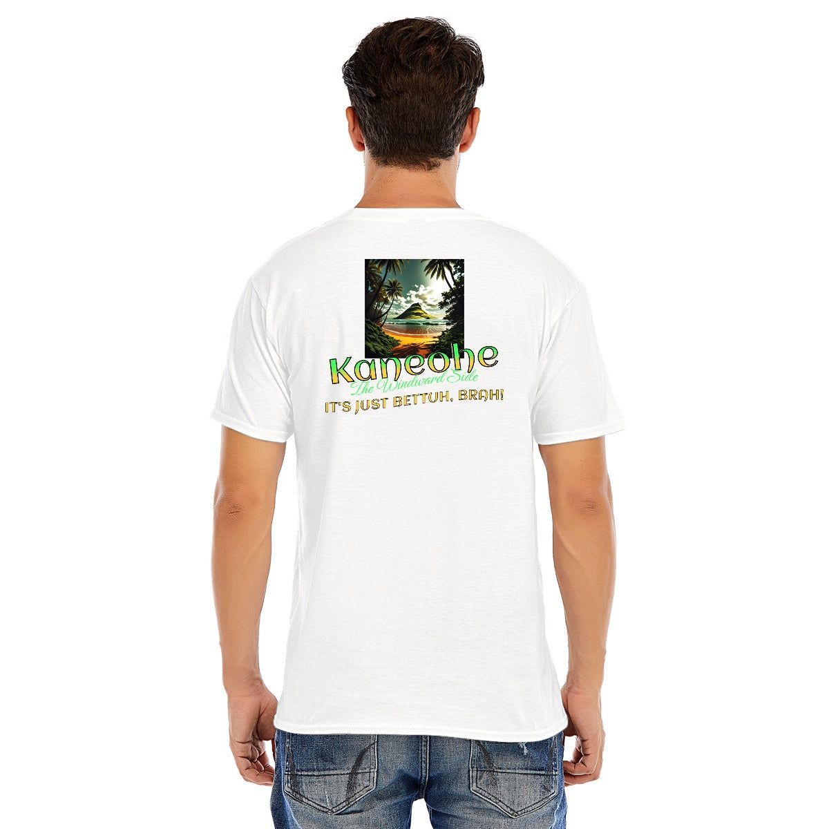 Unisex Cotton O-Neck Short Sleeve T-Shirt | Windward Side, Kaneohe - It's Just Bettuh Brah!