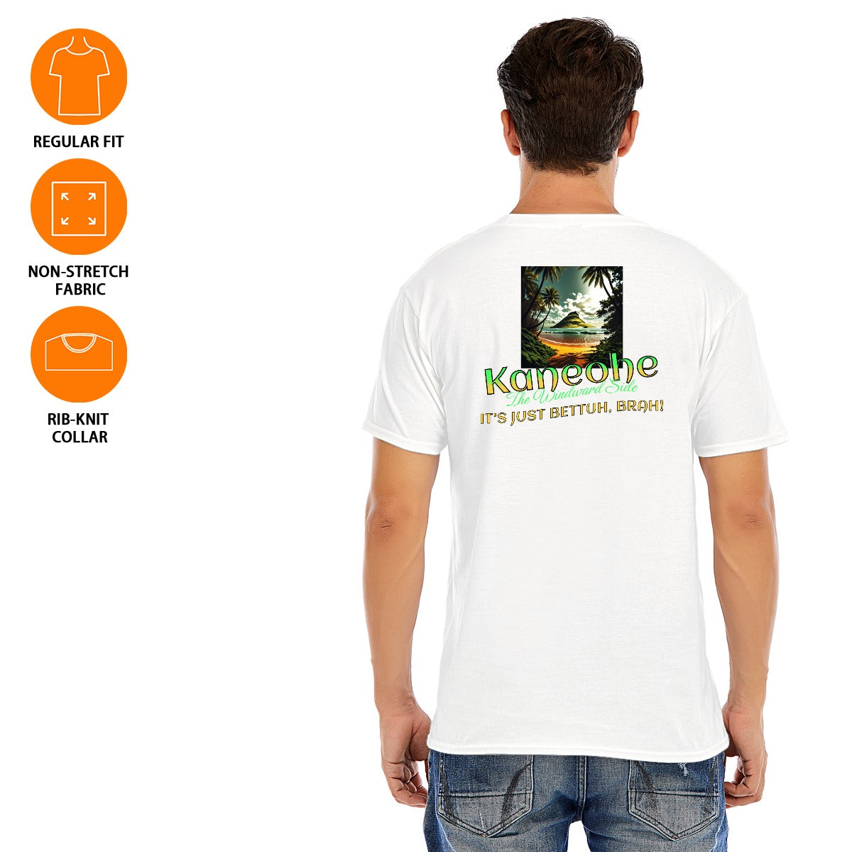Unisex Cotton O-Neck Short Sleeve T-Shirt | Windward Side, Kaneohe - It's Just Bettuh Brah!