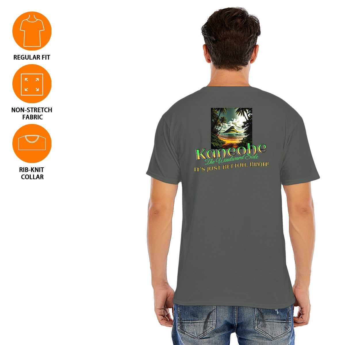 Unisex Cotton O-Neck Short Sleeve T-Shirt | Windward Side, Kaneohe - It's Just Bettuh Brah!