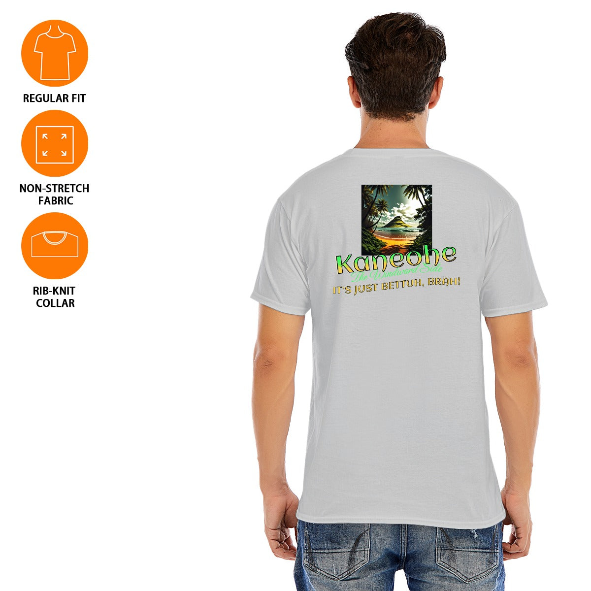 Unisex Cotton O-Neck Short Sleeve T-Shirt | Windward Side, Kaneohe - It's Just Bettuh Brah!