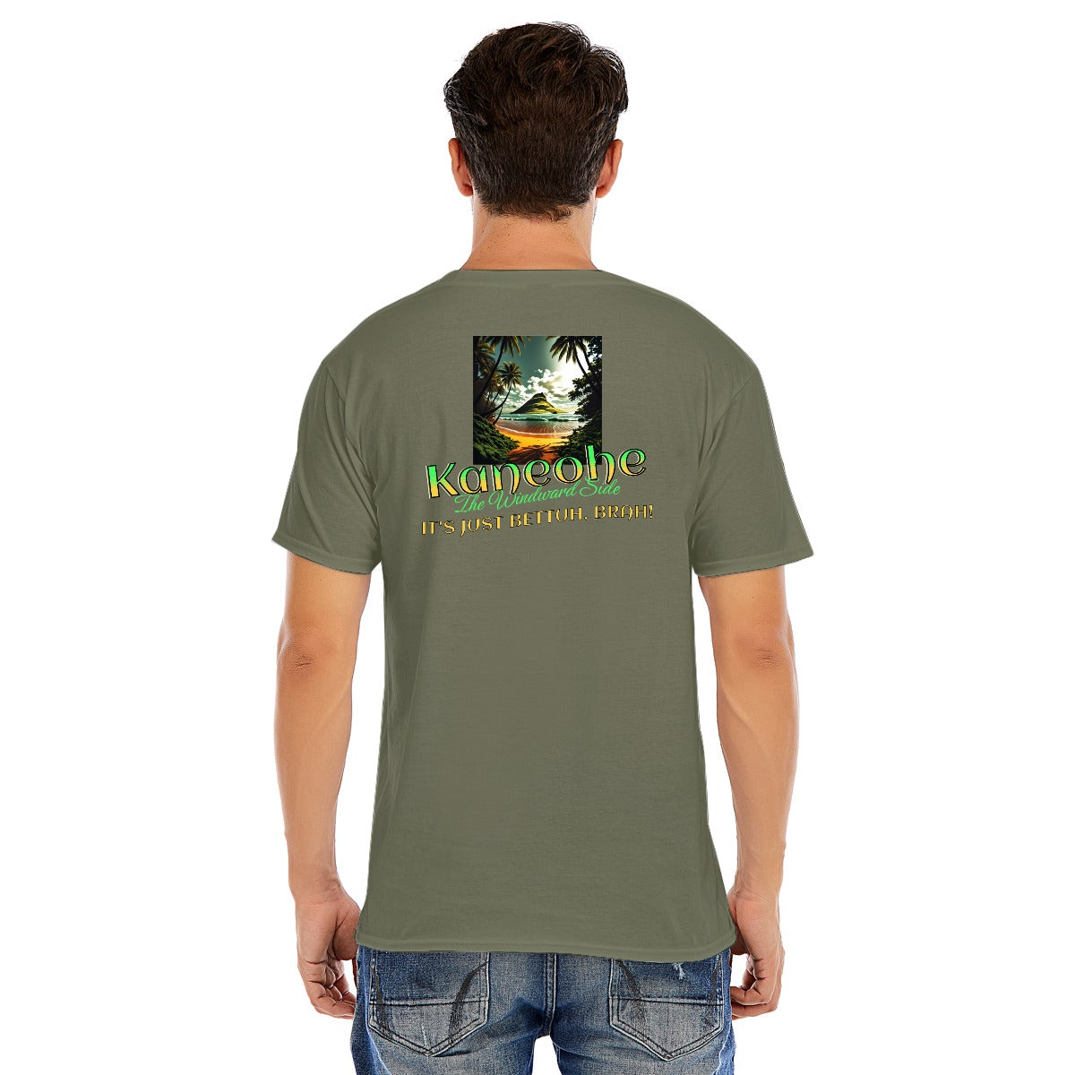 Unisex Cotton O-Neck Short Sleeve T-Shirt | Windward Side, Kaneohe - It's Just Bettuh Brah!