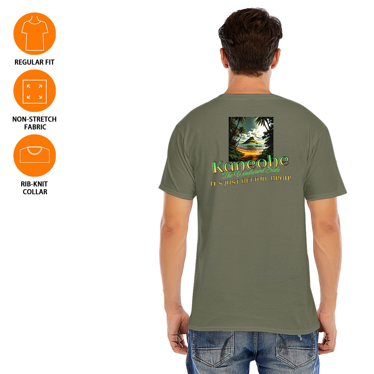 Unisex Cotton O-Neck Short Sleeve T-Shirt | Windward Side, Kaneohe - It's Just Bettuh Brah!