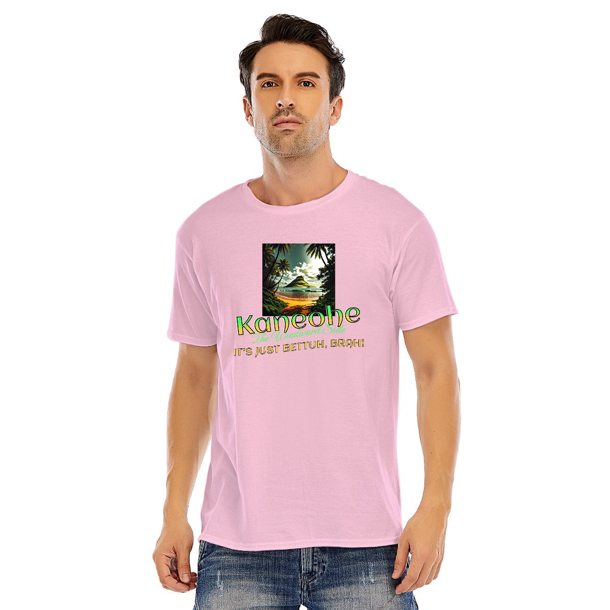 Unisex Cotton O-Neck Short Sleeve T-Shirt | Windward Side, Kaneohe - It's Just Bettuh Brah!