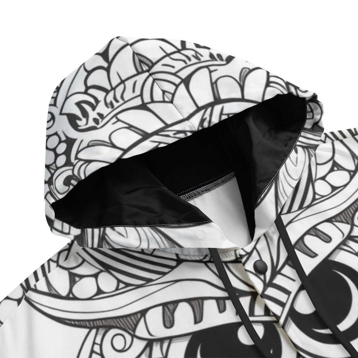 Unisex Hooded Varsity Jacket, Coloring Book Owl 01