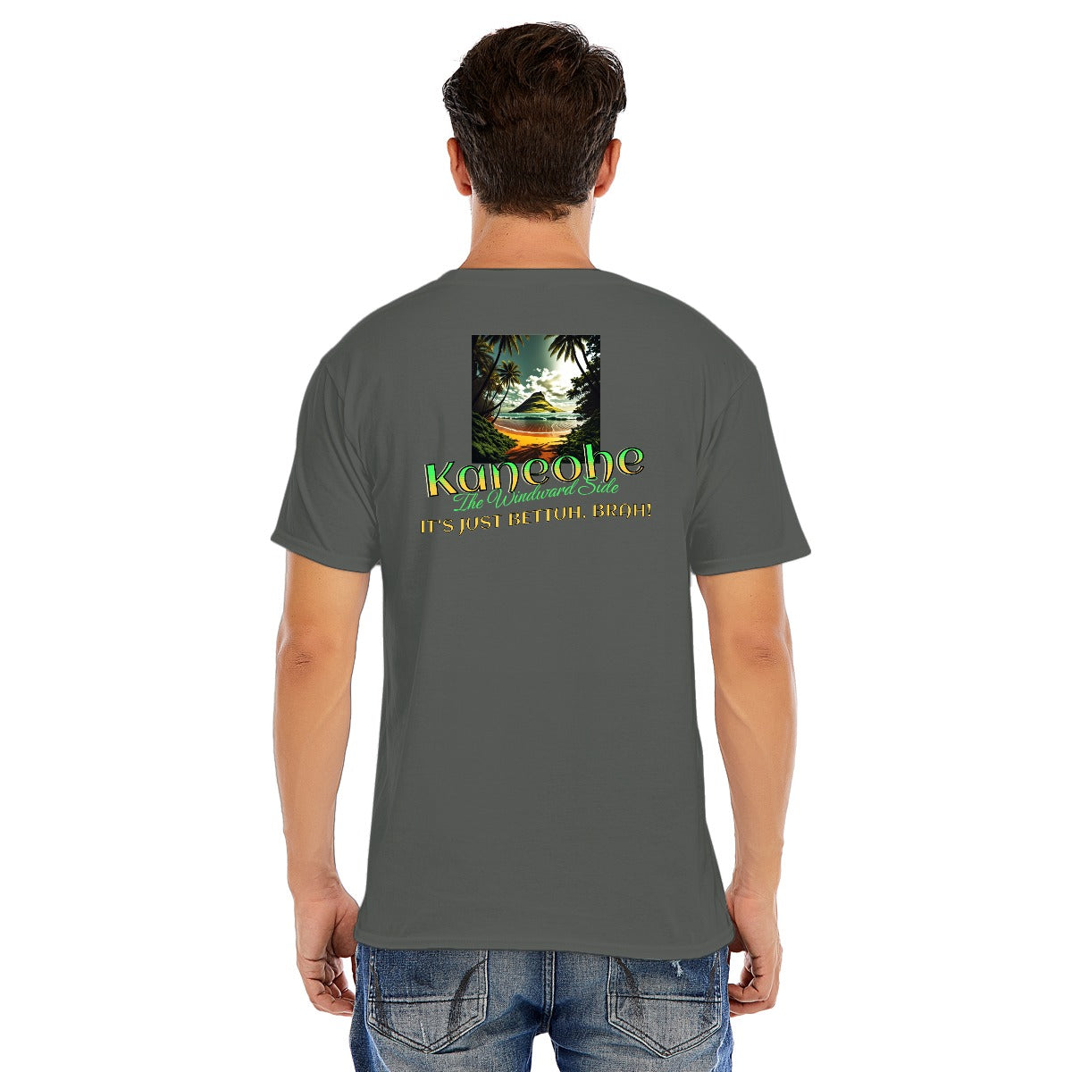 Unisex Cotton O-Neck Short Sleeve T-Shirt | Windward Side, Kaneohe - It's Just Bettuh Brah!