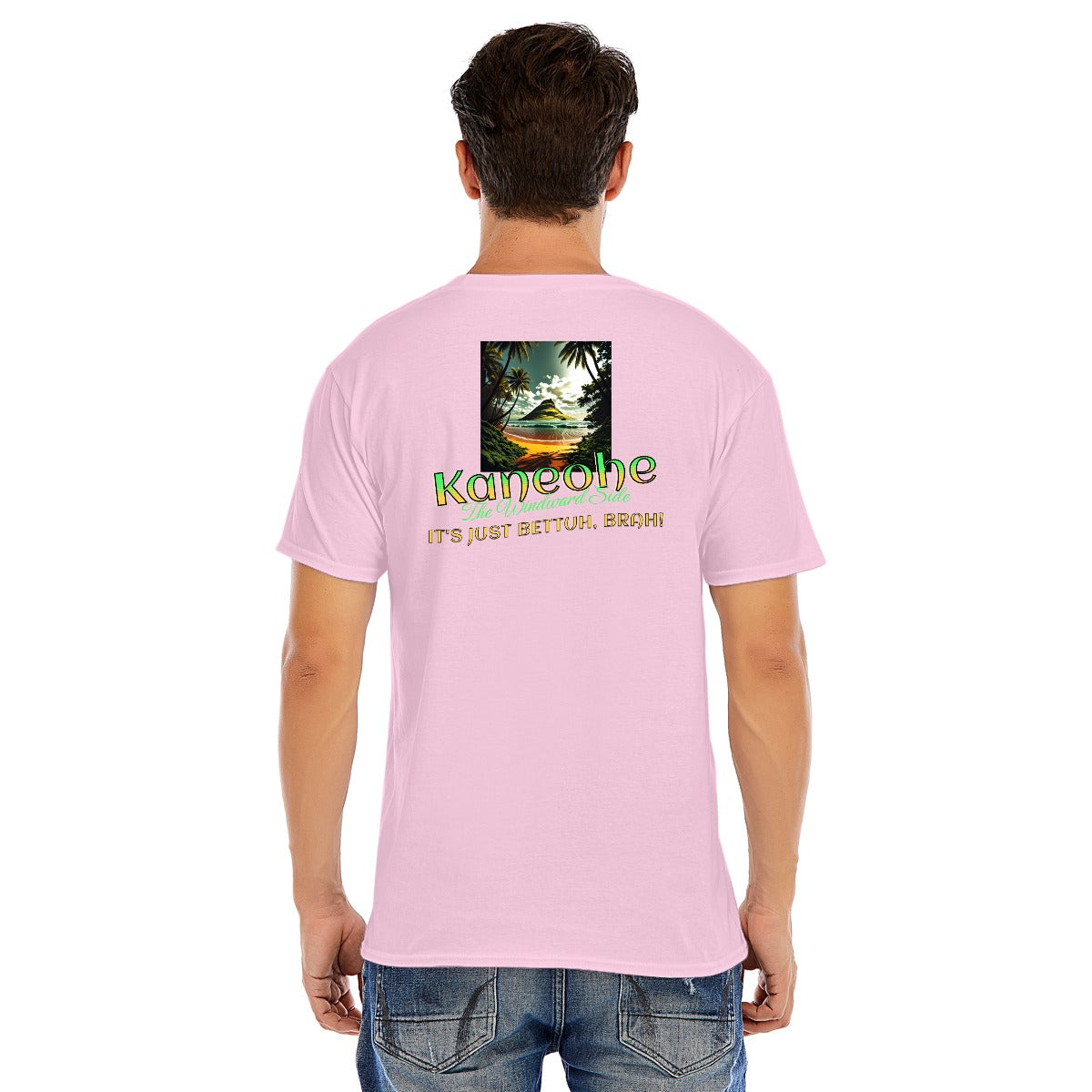 Unisex Cotton O-Neck Short Sleeve T-Shirt | Windward Side, Kaneohe - It's Just Bettuh Brah!