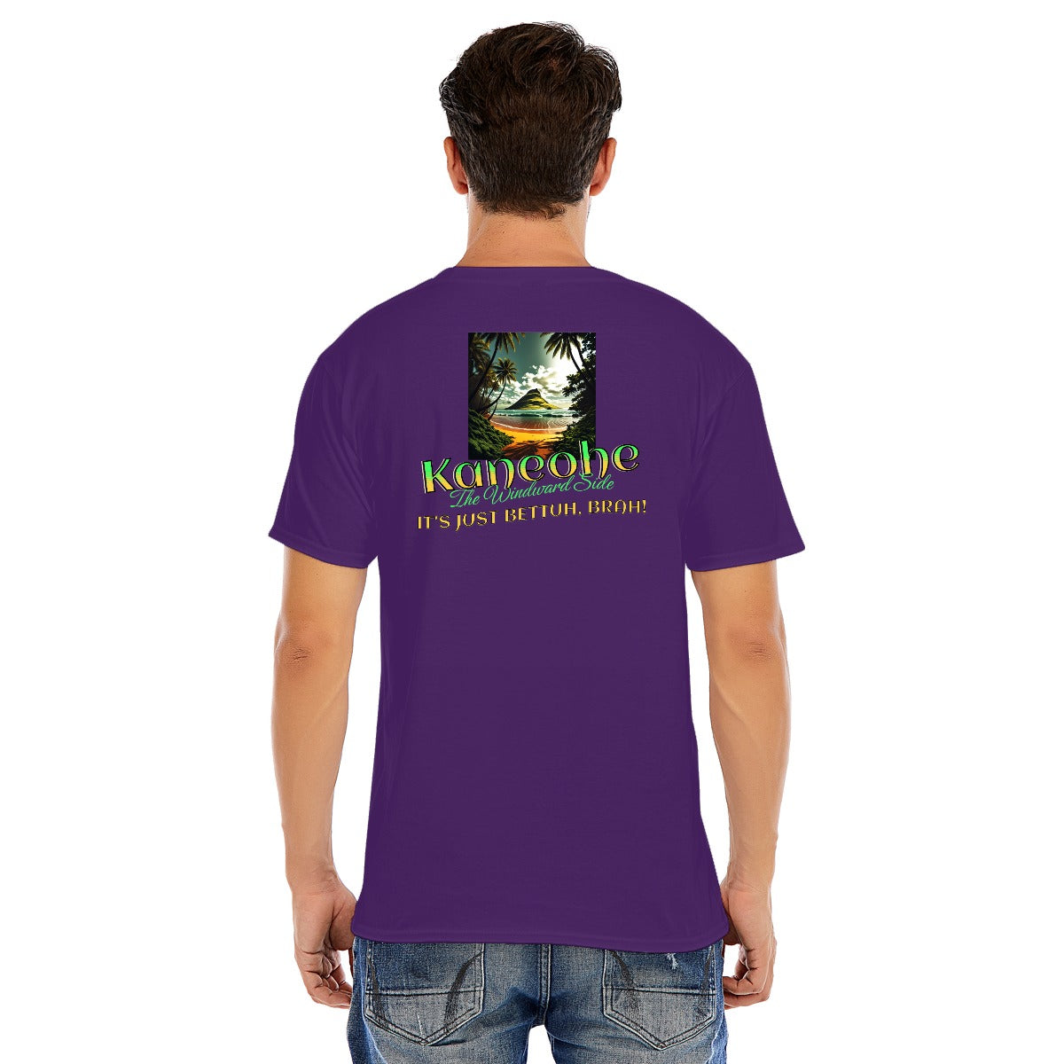 Unisex Cotton O-Neck Short Sleeve T-Shirt | Windward Side, Kaneohe - It's Just Bettuh Brah!