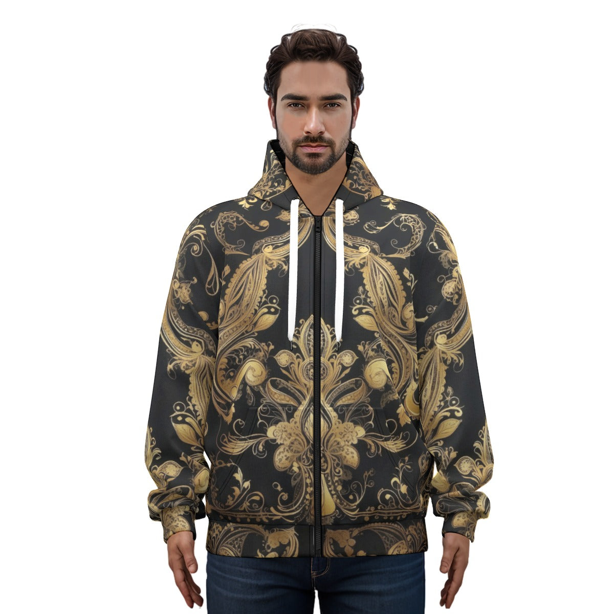 Unisex Pullover Cotton Hoodie With Zipper Closure