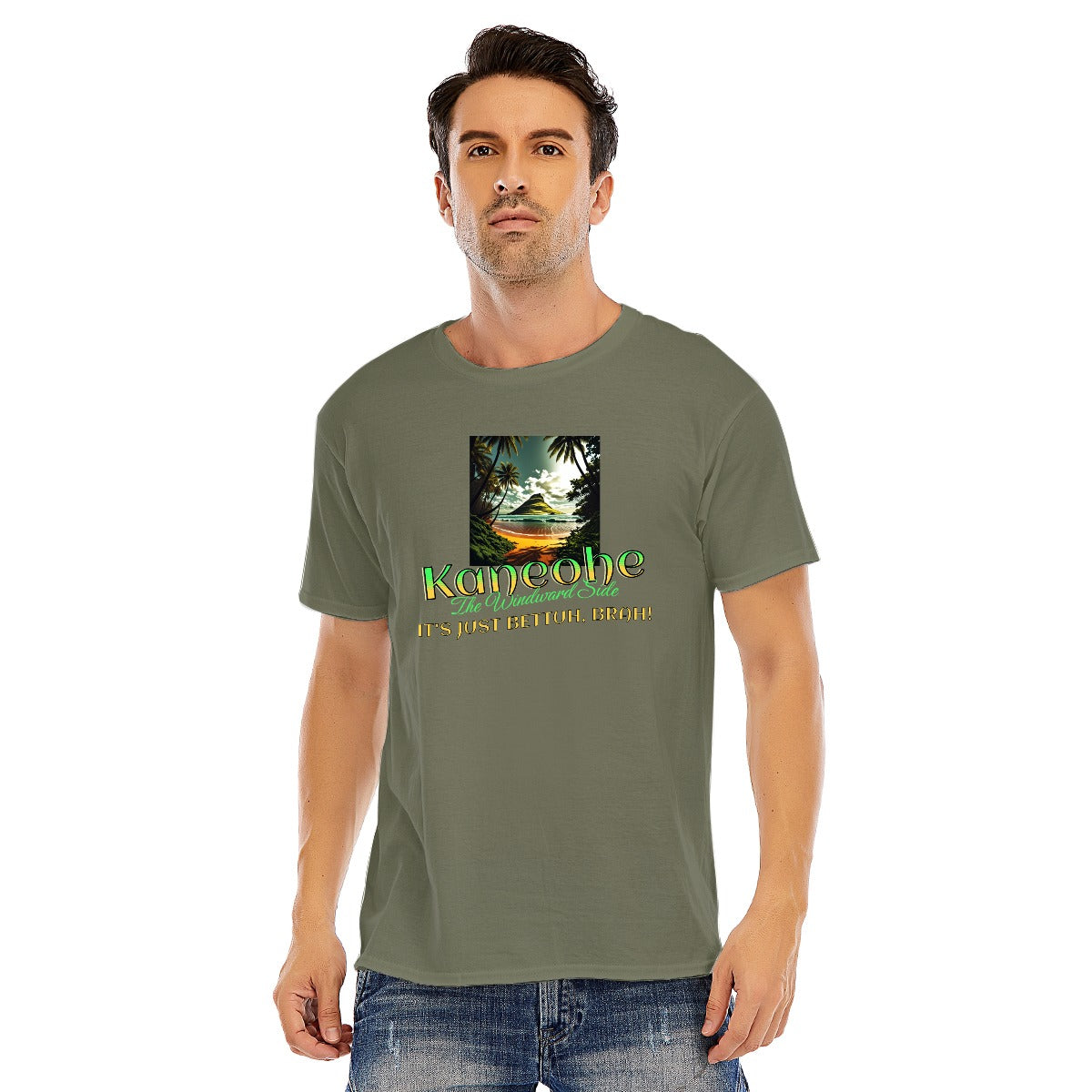 Unisex Cotton O-Neck Short Sleeve T-Shirt | Windward Side, Kaneohe - It's Just Bettuh Brah!