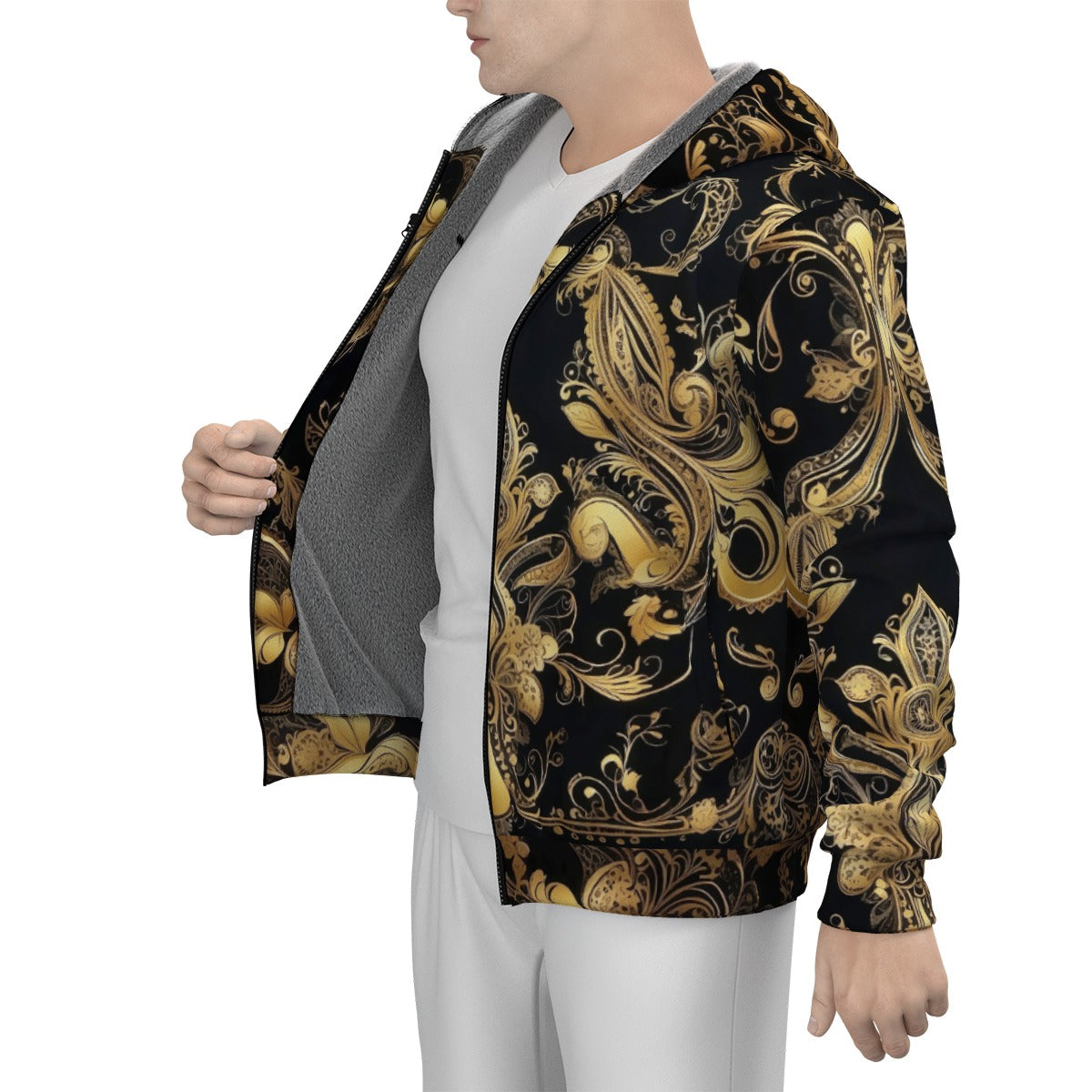 Men's Sherpa Fleece Zip Up Hoodie