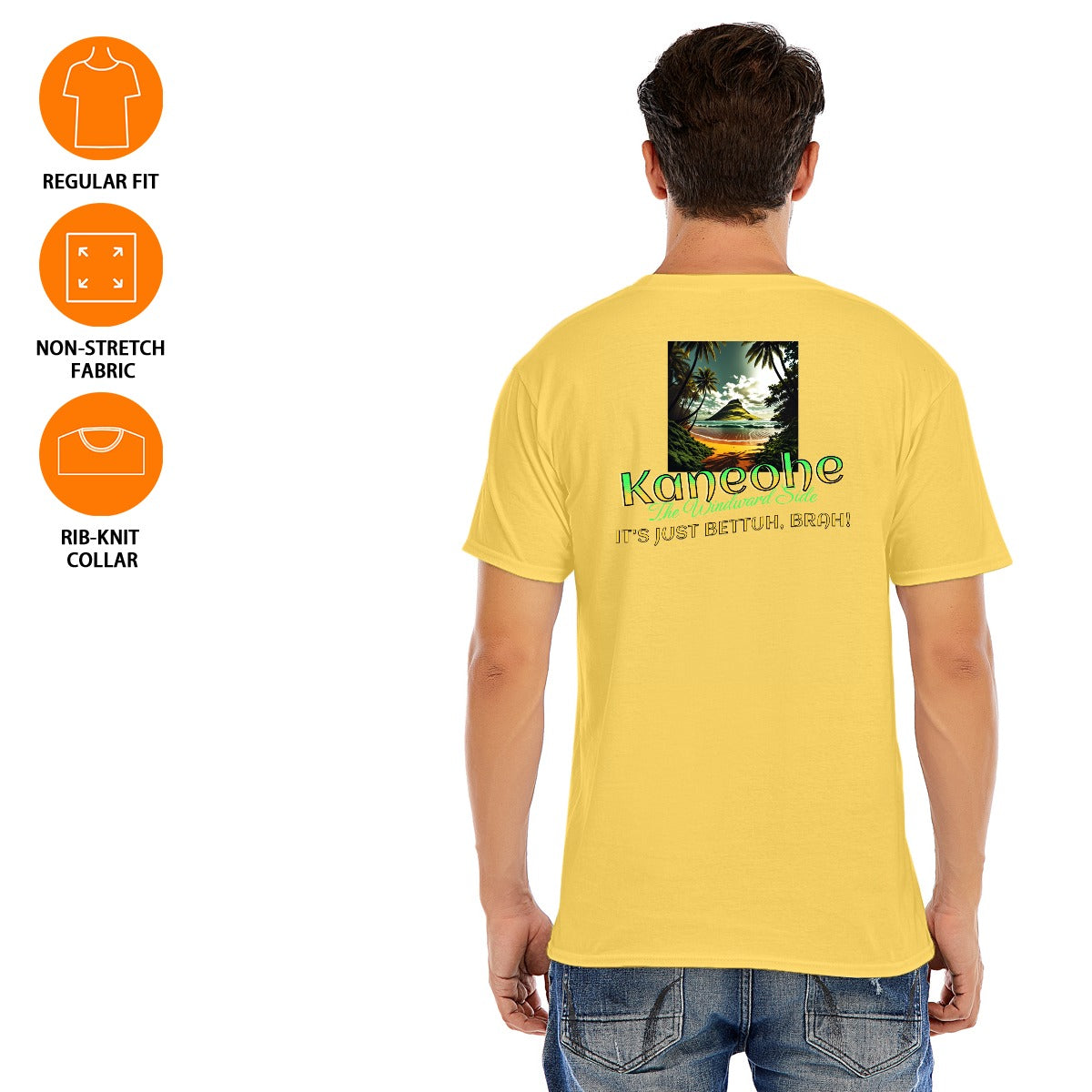 Unisex Cotton O-Neck Short Sleeve T-Shirt | Windward Side, Kaneohe - It's Just Bettuh Brah!