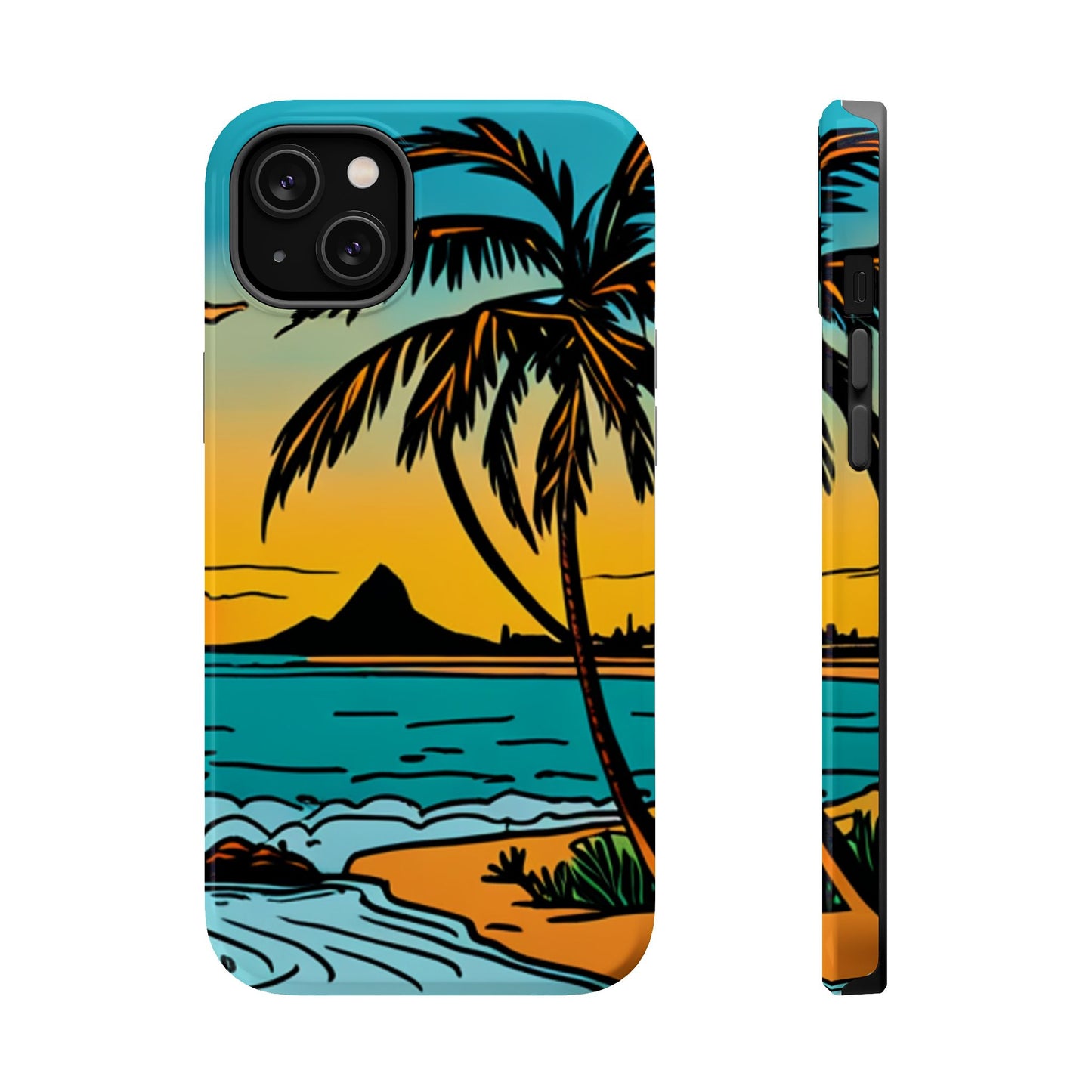 Magnetic Tough Cases, MagSafe compatible, Hawaiian Windward Side Scenery, iPhone 13, iPhone 14, iPhone 15, iPhone 16