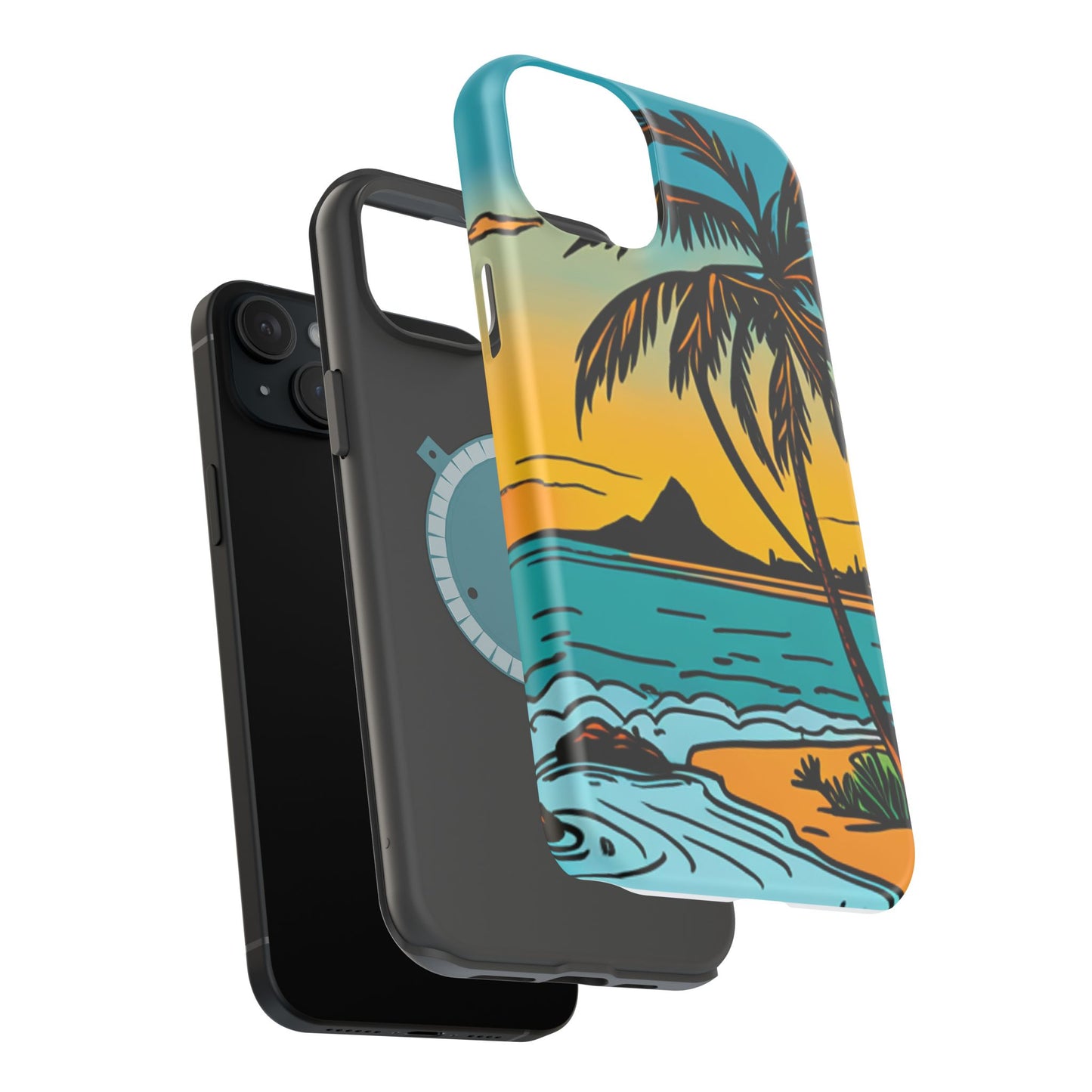 Magnetic Tough Cases, MagSafe compatible, Hawaiian Windward Side Scenery, iPhone 13, iPhone 14, iPhone 15, iPhone 16