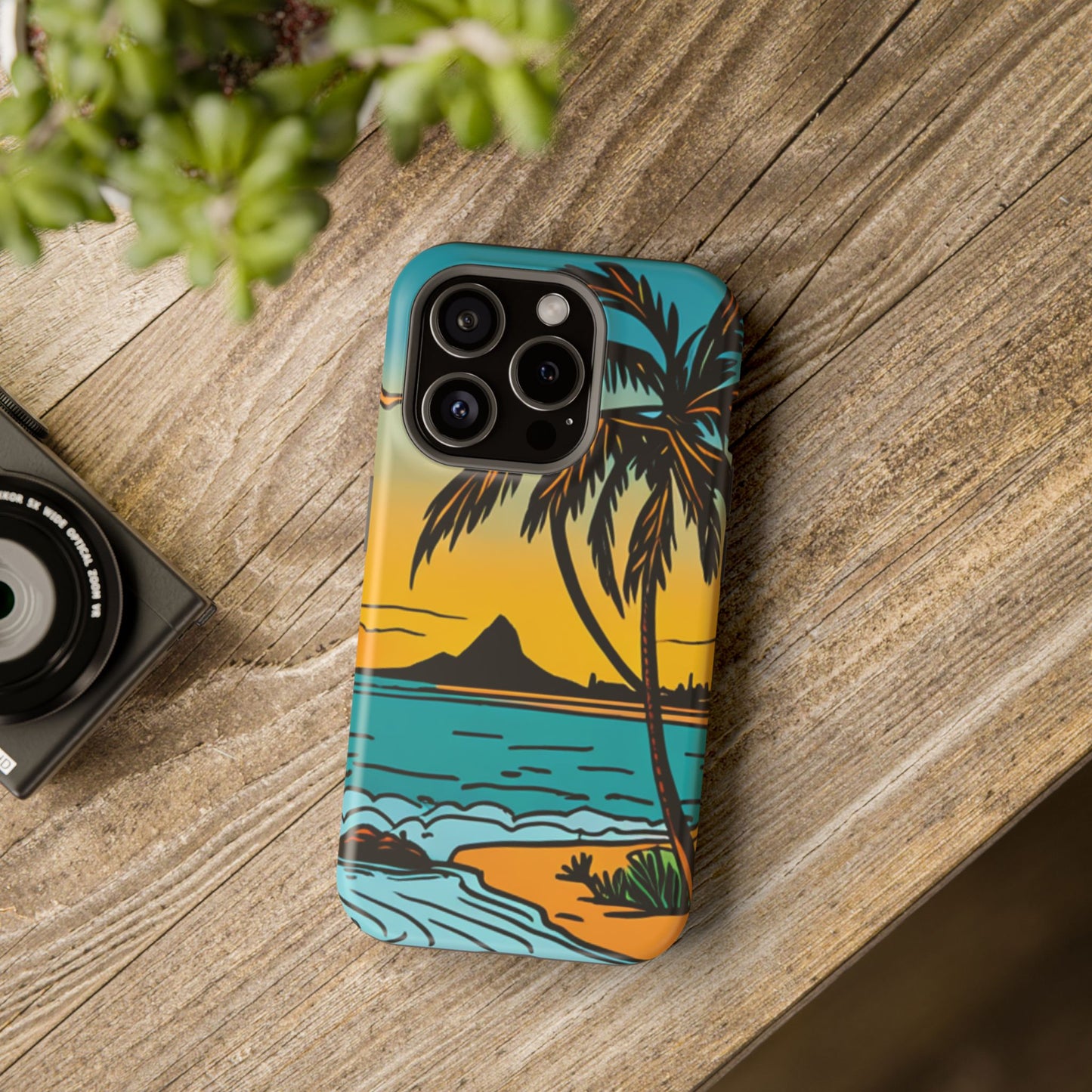 Magnetic Tough Cases, MagSafe compatible, Hawaiian Windward Side Scenery, iPhone 13, iPhone 14, iPhone 15, iPhone 16