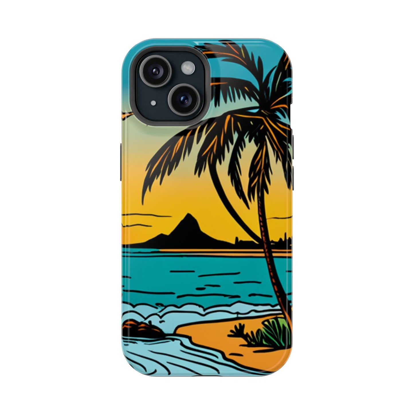 Magnetic Tough Cases, MagSafe compatible, Hawaiian Windward Side Scenery, iPhone 13, iPhone 14, iPhone 15, iPhone 16