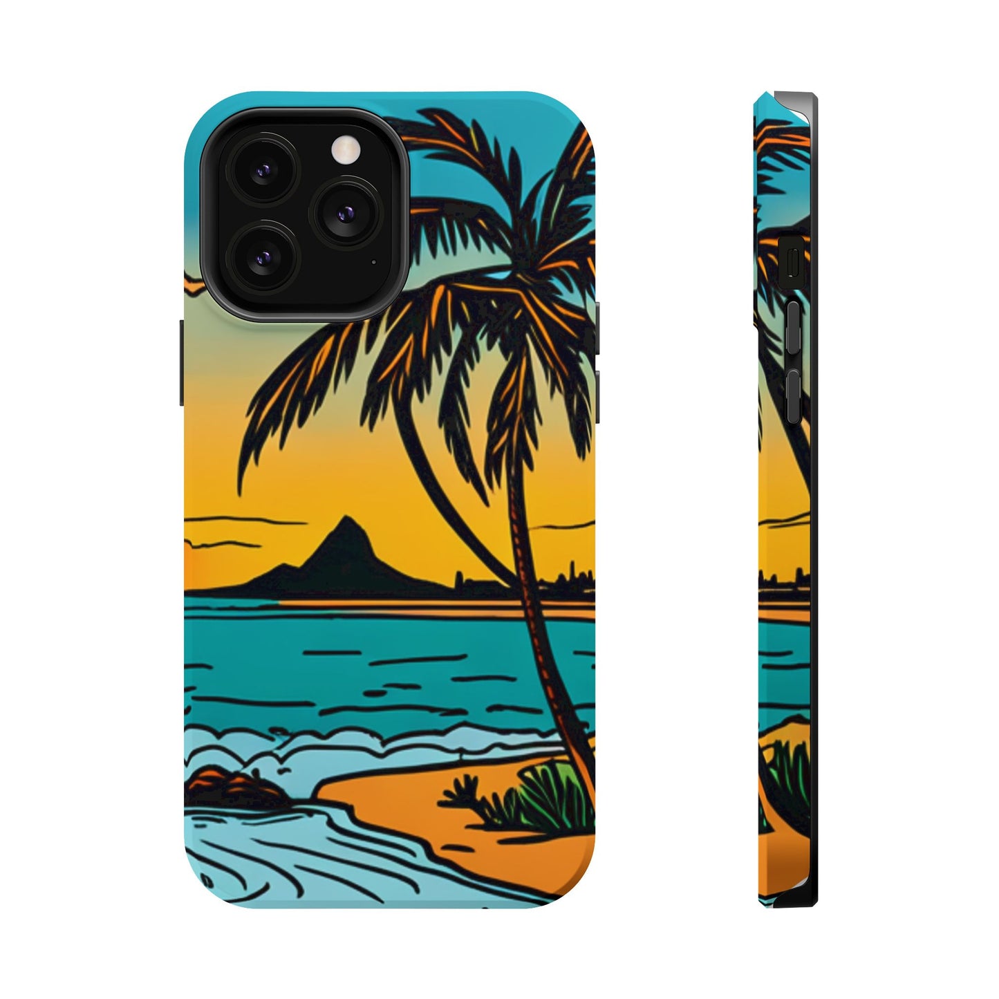 Magnetic Tough Cases, MagSafe compatible, Hawaiian Windward Side Scenery, iPhone 13, iPhone 14, iPhone 15, iPhone 16