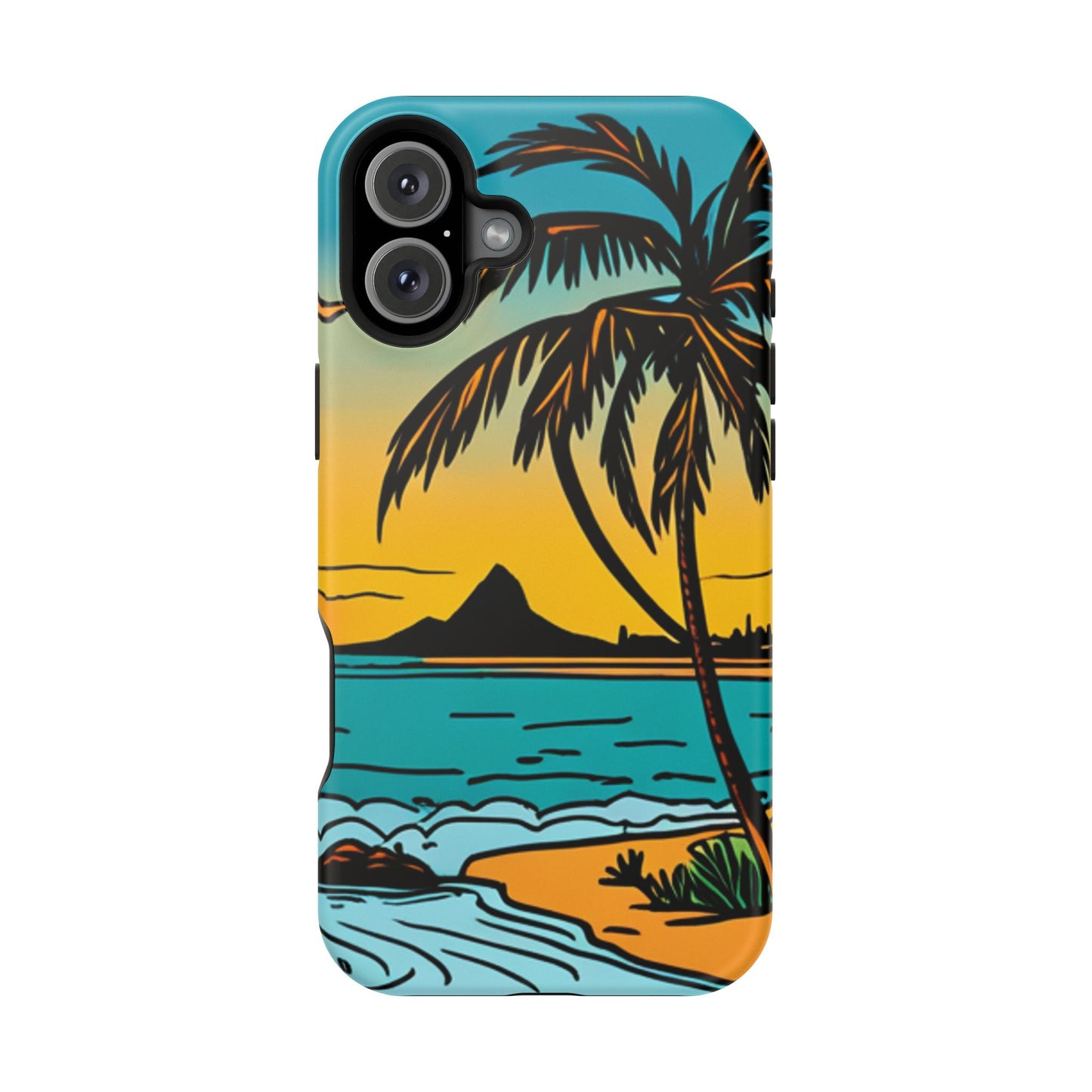 Magnetic Tough Cases, MagSafe compatible, Hawaiian Windward Side Scenery, iPhone 13, iPhone 14, iPhone 15, iPhone 16