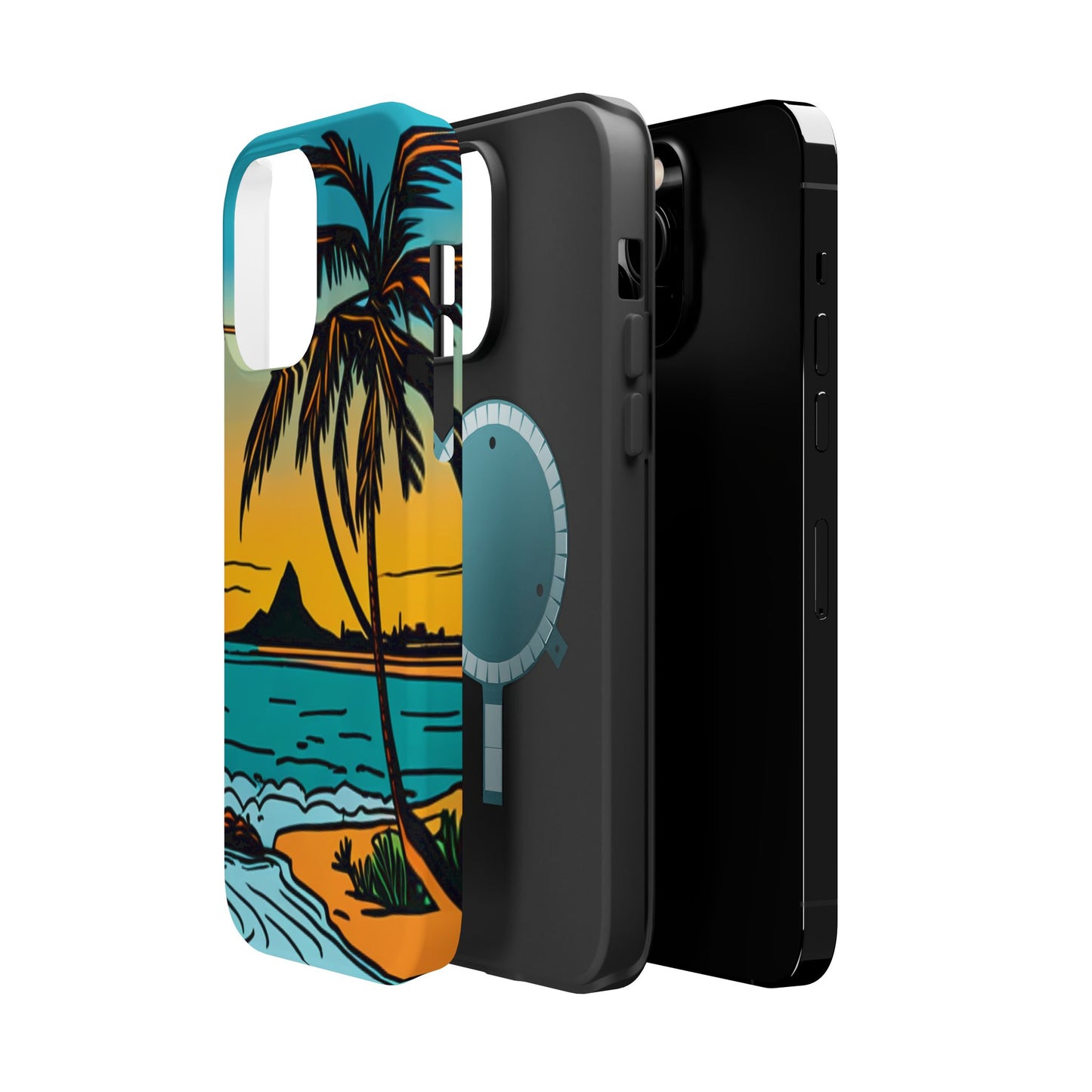 Magnetic Tough Cases, MagSafe compatible, Hawaiian Windward Side Scenery, iPhone 13, iPhone 14, iPhone 15, iPhone 16