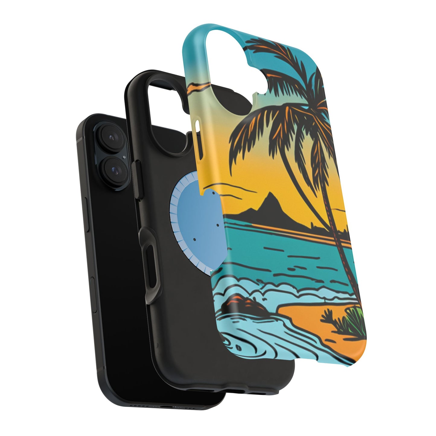 Magnetic Tough Cases, MagSafe compatible, Hawaiian Windward Side Scenery, iPhone 13, iPhone 14, iPhone 15, iPhone 16