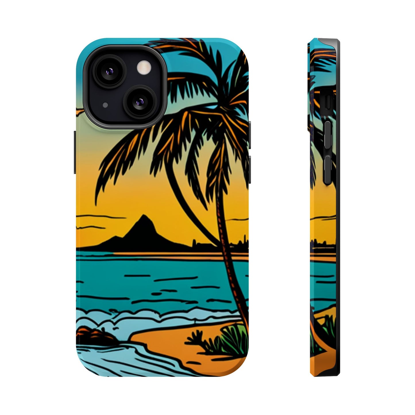 Magnetic Tough Cases, MagSafe compatible, Hawaiian Windward Side Scenery, iPhone 13, iPhone 14, iPhone 15, iPhone 16