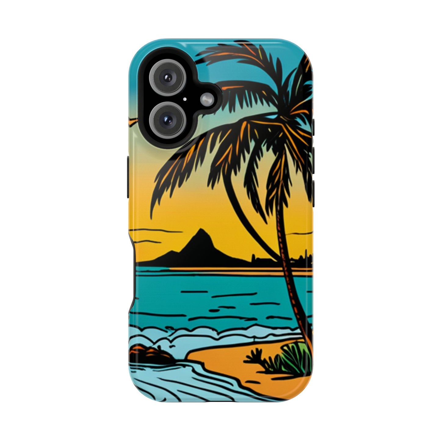 Magnetic Tough Cases, MagSafe compatible, Hawaiian Windward Side Scenery, iPhone 13, iPhone 14, iPhone 15, iPhone 16