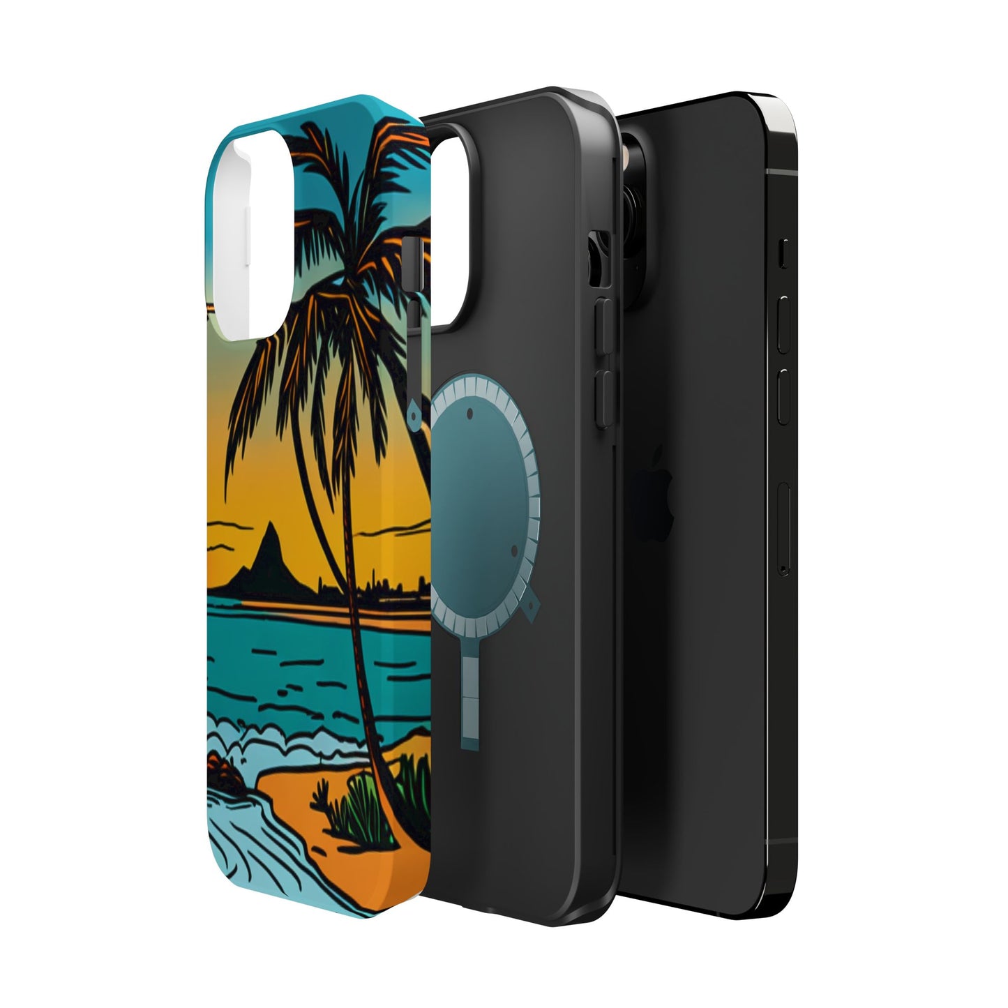 Magnetic Tough Cases, MagSafe compatible, Hawaiian Windward Side Scenery, iPhone 13, iPhone 14, iPhone 15, iPhone 16