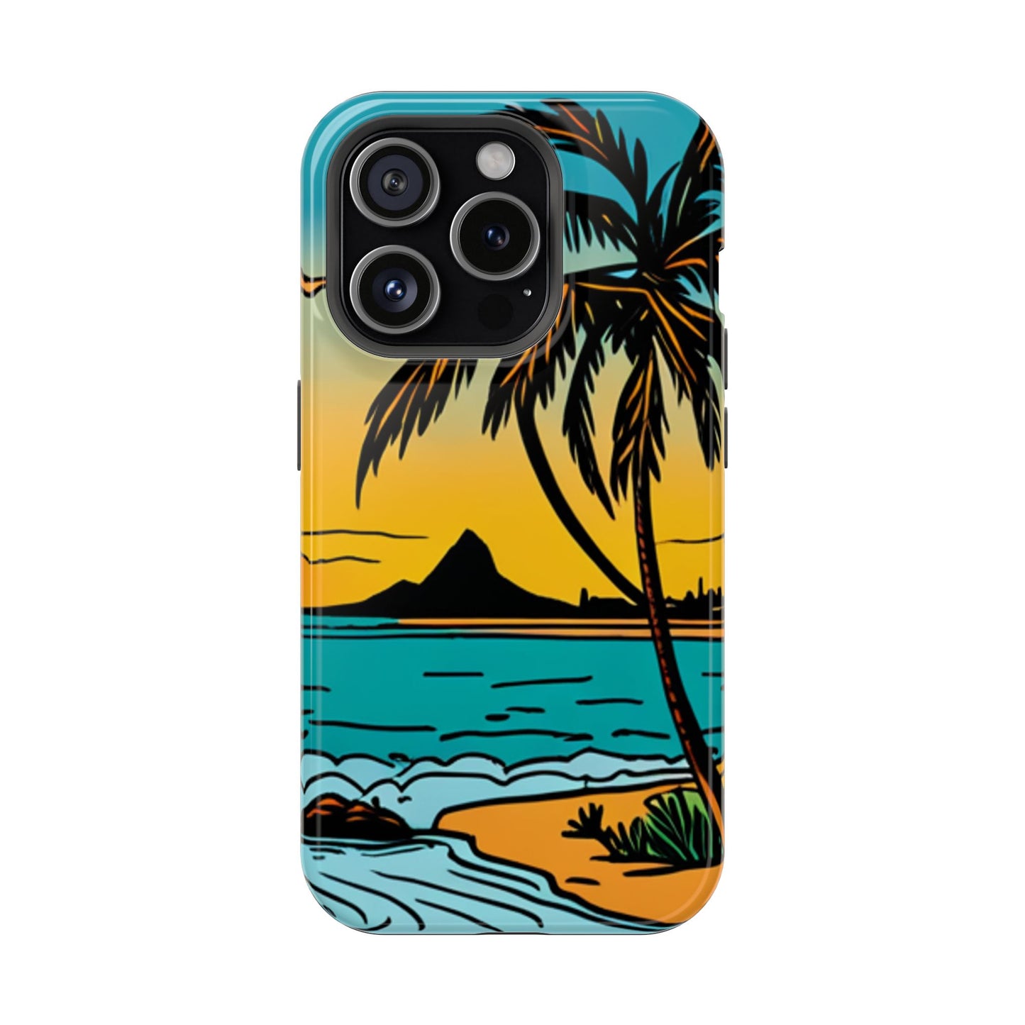 Magnetic Tough Cases, MagSafe compatible, Hawaiian Windward Side Scenery, iPhone 13, iPhone 14, iPhone 15, iPhone 16