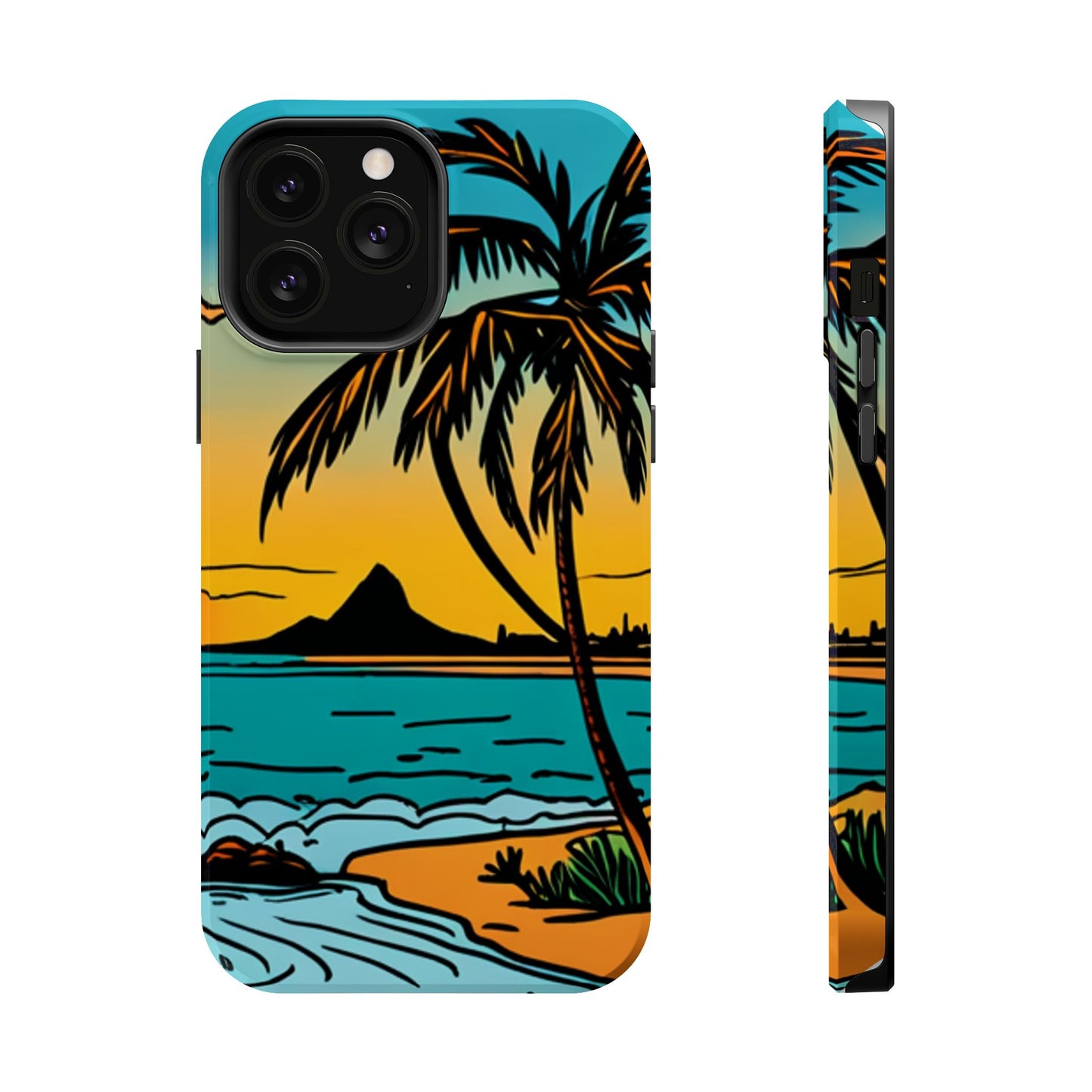 Magnetic Tough Cases, MagSafe compatible, Hawaiian Windward Side Scenery, iPhone 13, iPhone 14, iPhone 15, iPhone 16