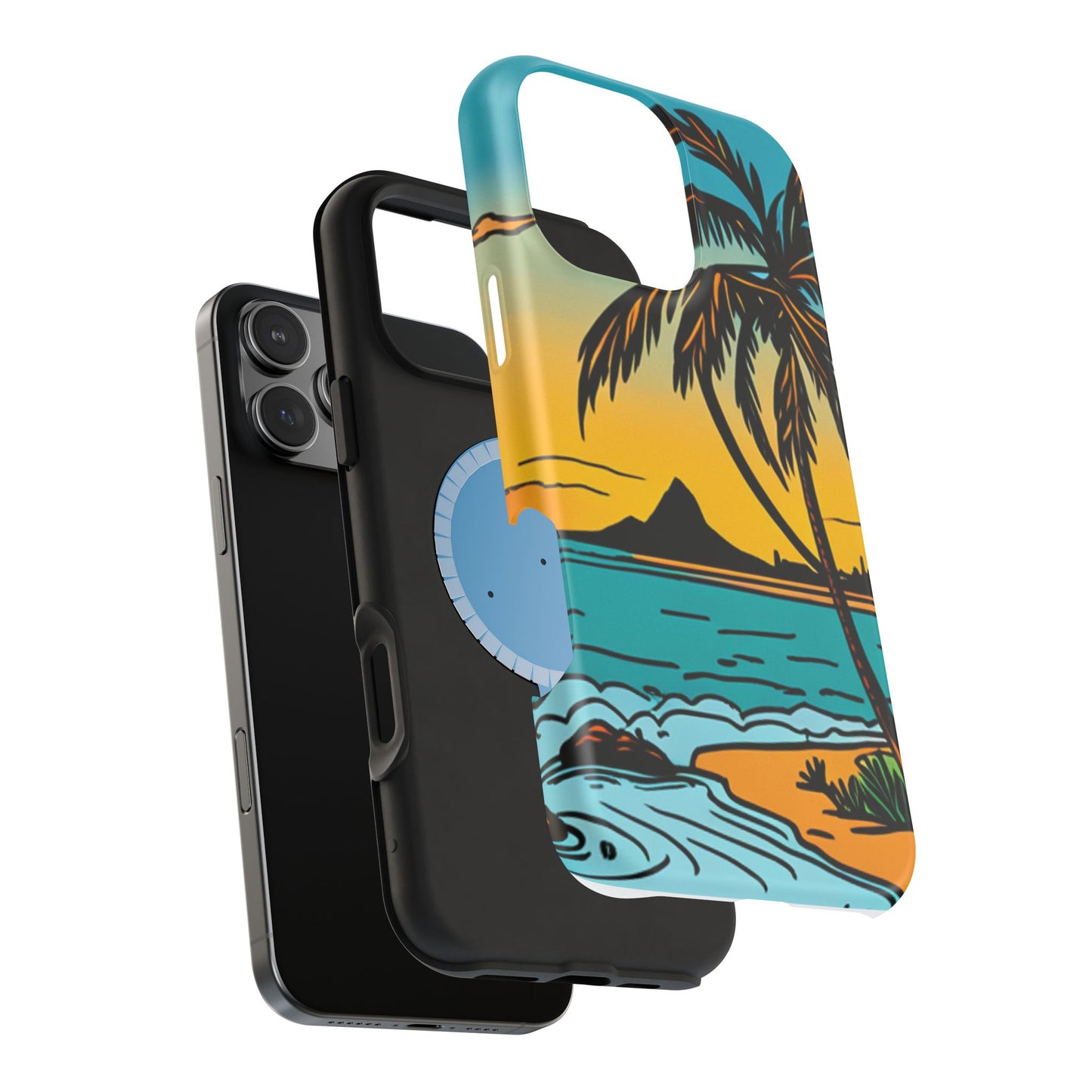 Magnetic Tough Cases, MagSafe compatible, Hawaiian Windward Side Scenery, iPhone 13, iPhone 14, iPhone 15, iPhone 16