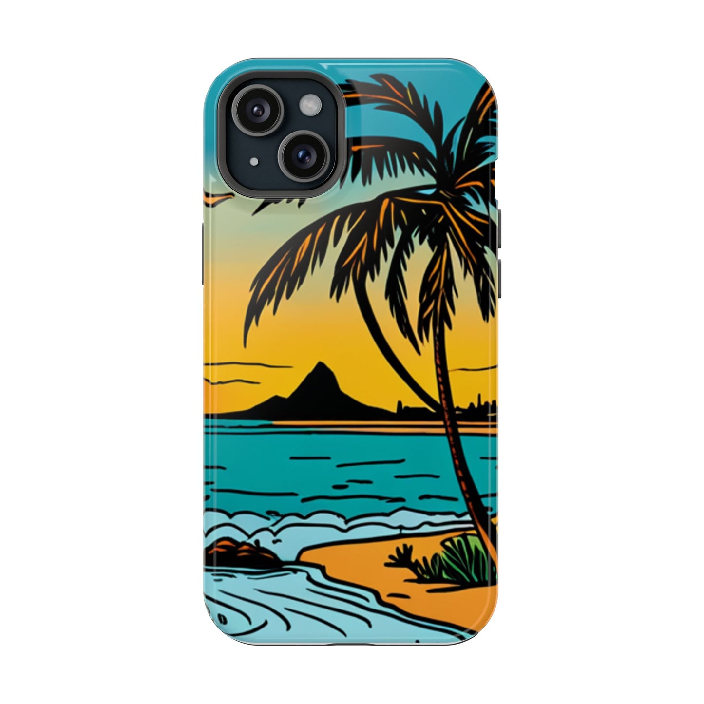 Magnetic Tough Cases, MagSafe compatible, Hawaiian Windward Side Scenery, iPhone 13, iPhone 14, iPhone 15, iPhone 16