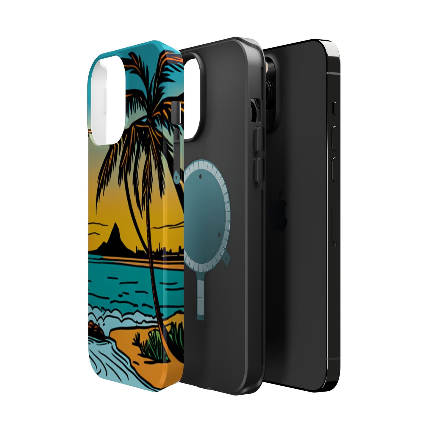 Magnetic Tough Cases, MagSafe compatible, Hawaiian Windward Side Scenery, iPhone 13, iPhone 14, iPhone 15, iPhone 16