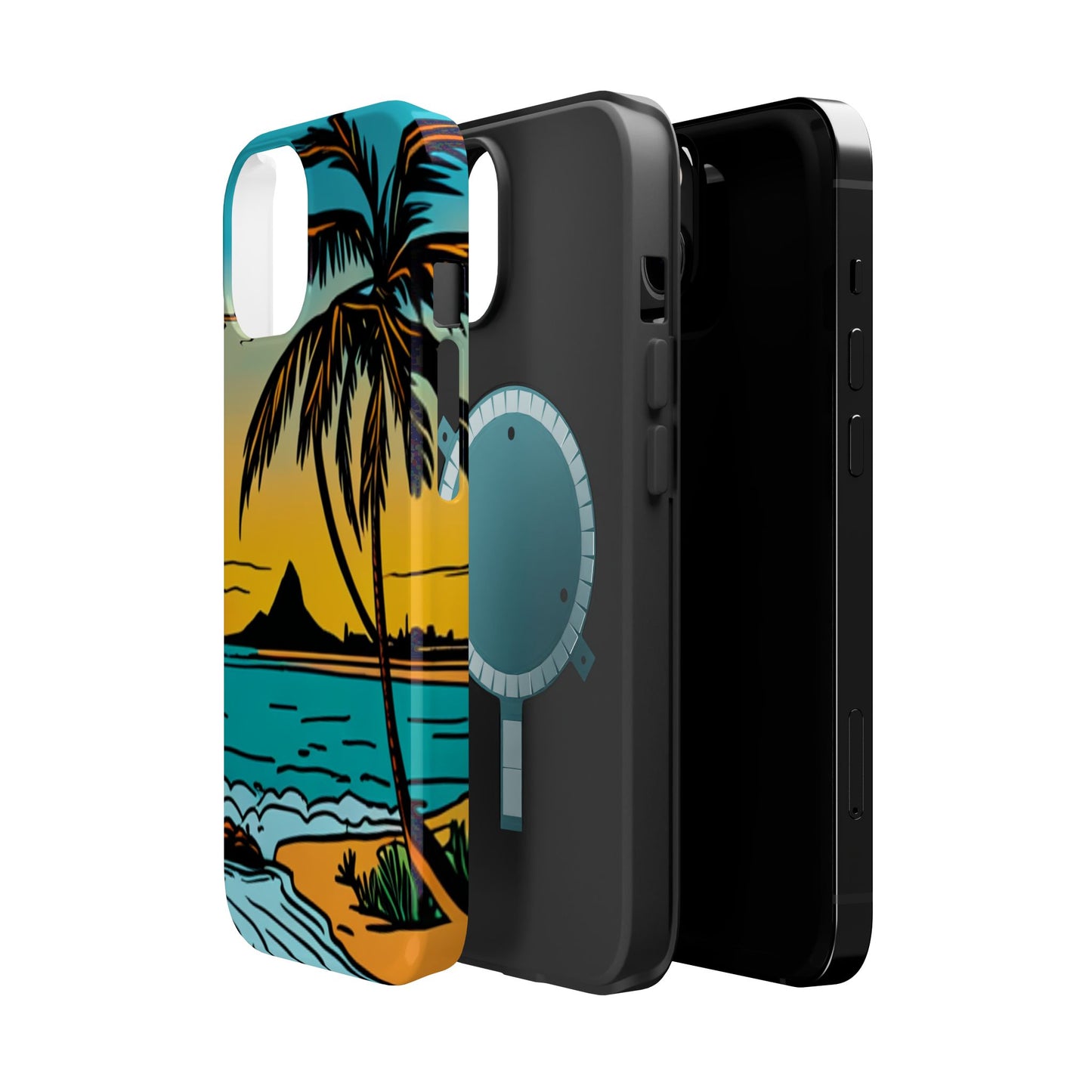 Magnetic Tough Cases, MagSafe compatible, Hawaiian Windward Side Scenery, iPhone 13, iPhone 14, iPhone 15, iPhone 16