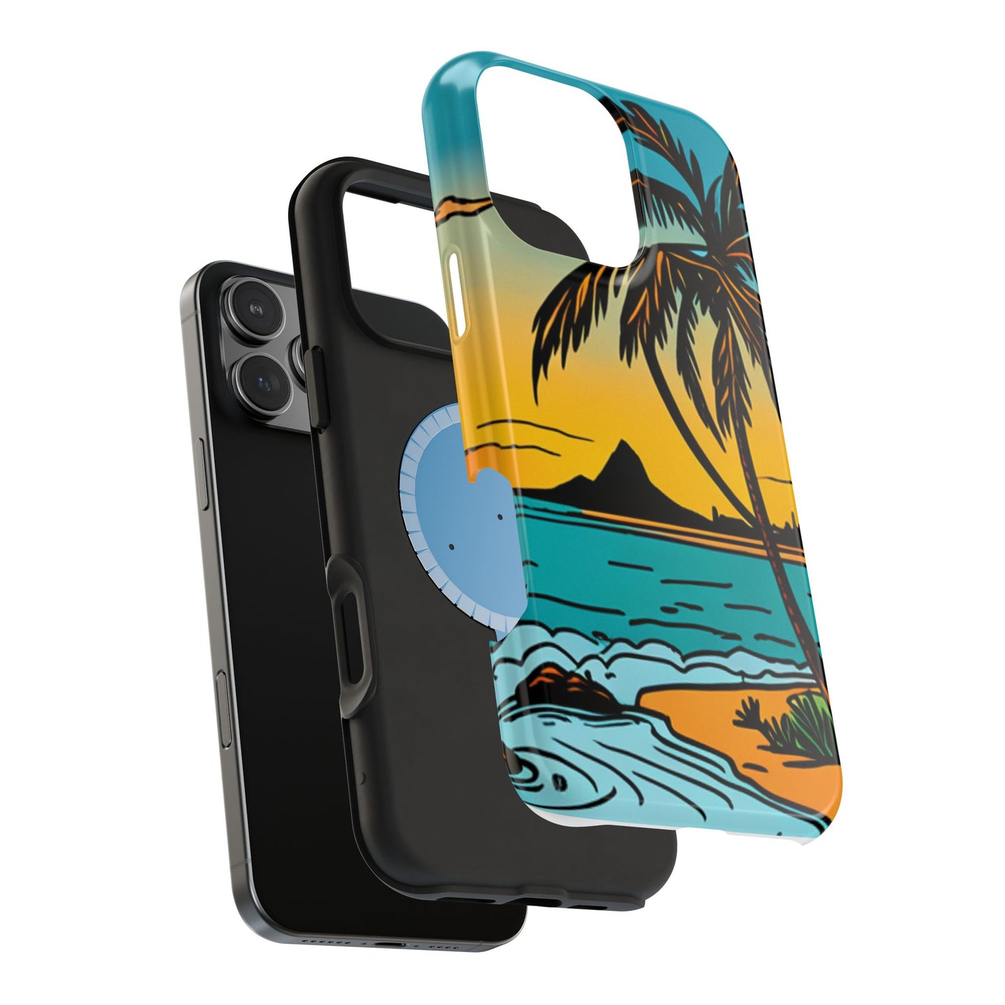 Magnetic Tough Cases, MagSafe compatible, Hawaiian Windward Side Scenery, iPhone 13, iPhone 14, iPhone 15, iPhone 16