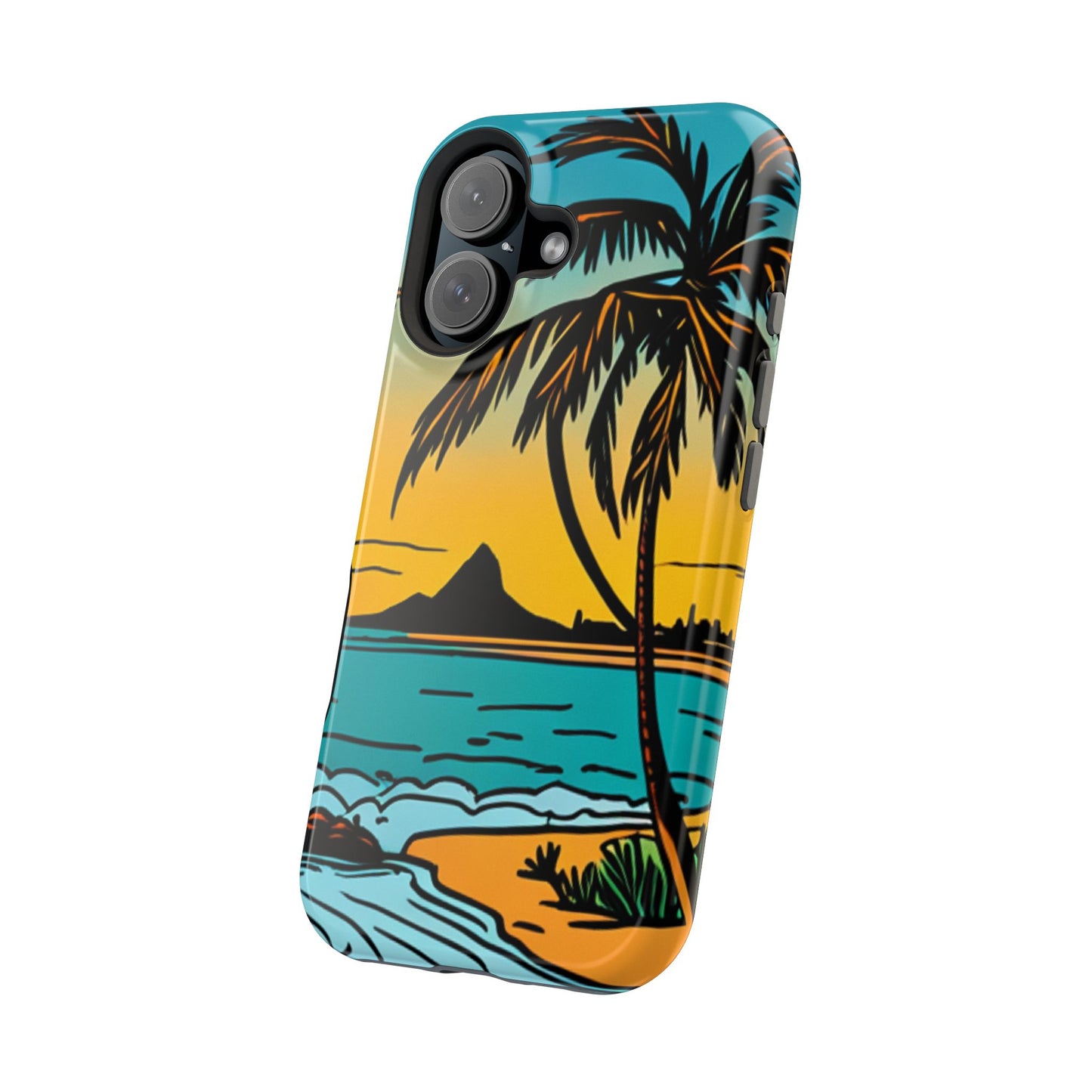 Magnetic Tough Cases, MagSafe compatible, Hawaiian Windward Side Scenery, iPhone 13, iPhone 14, iPhone 15, iPhone 16