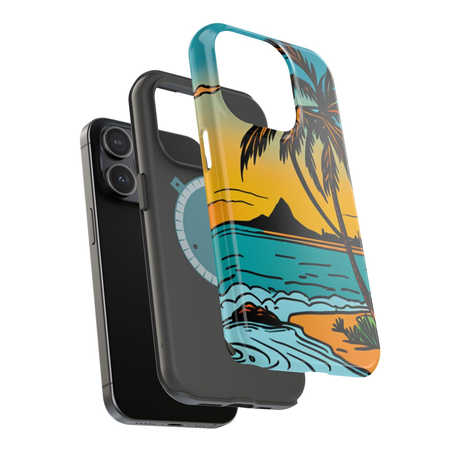 Magnetic Tough Cases, MagSafe compatible, Hawaiian Windward Side Scenery, iPhone 13, iPhone 14, iPhone 15, iPhone 16