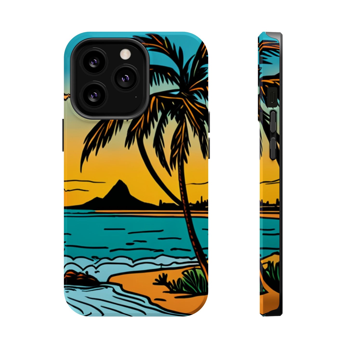 Magnetic Tough Cases, MagSafe compatible, Hawaiian Windward Side Scenery, iPhone 13, iPhone 14, iPhone 15, iPhone 16