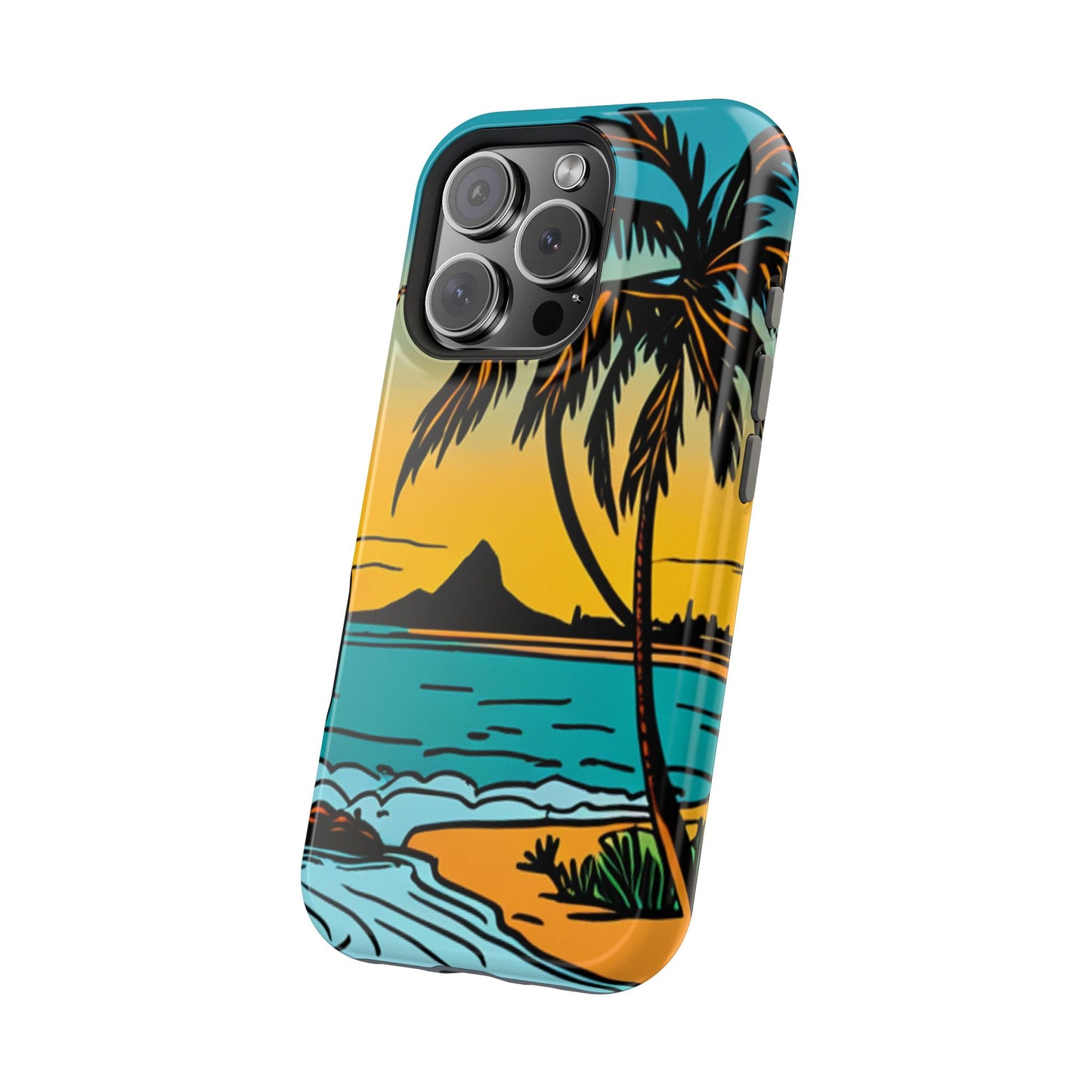 Magnetic Tough Cases, MagSafe compatible, Hawaiian Windward Side Scenery, iPhone 13, iPhone 14, iPhone 15, iPhone 16