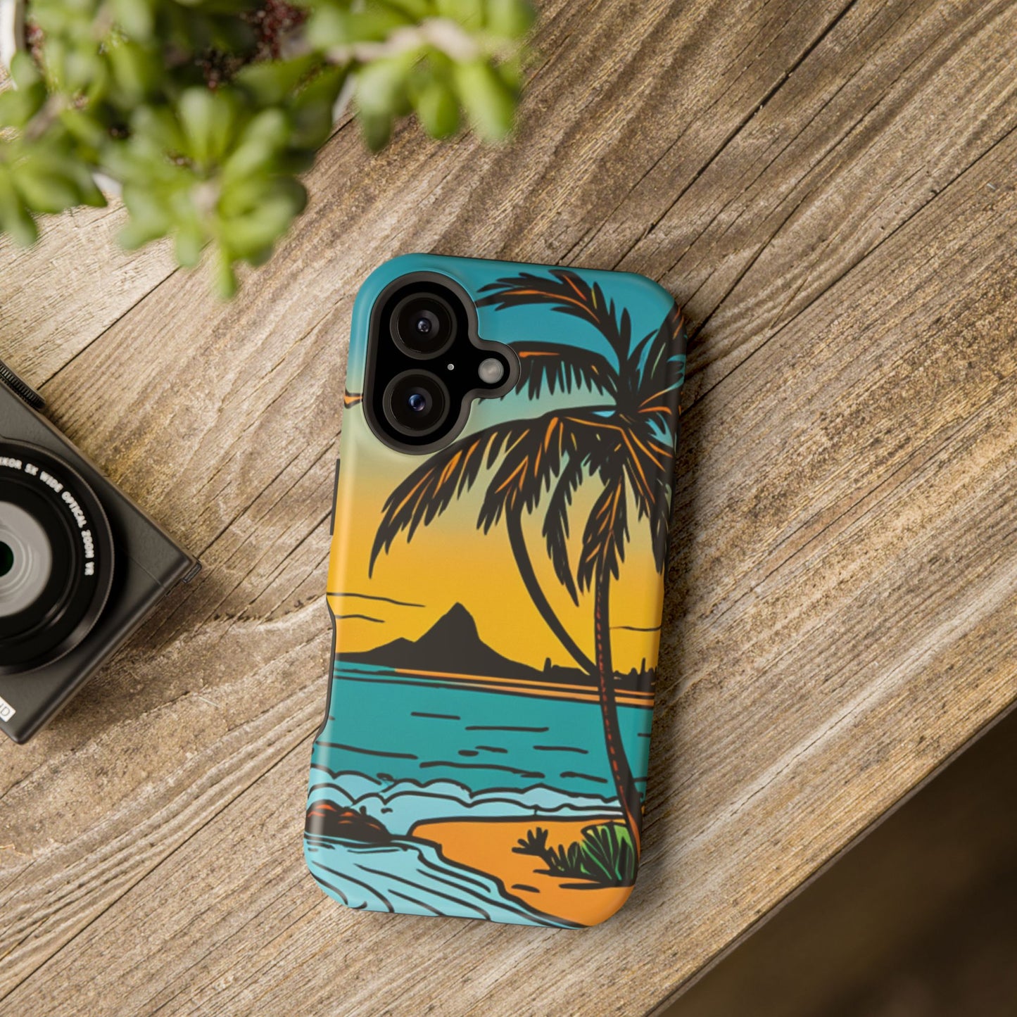 Magnetic Tough Cases, MagSafe compatible, Hawaiian Windward Side Scenery, iPhone 13, iPhone 14, iPhone 15, iPhone 16