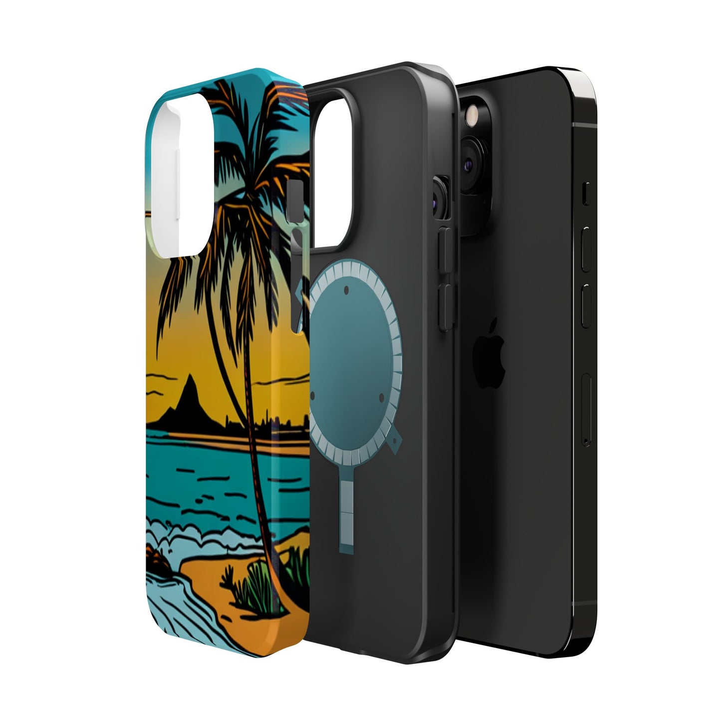 Magnetic Tough Cases, MagSafe compatible, Hawaiian Windward Side Scenery, iPhone 13, iPhone 14, iPhone 15, iPhone 16