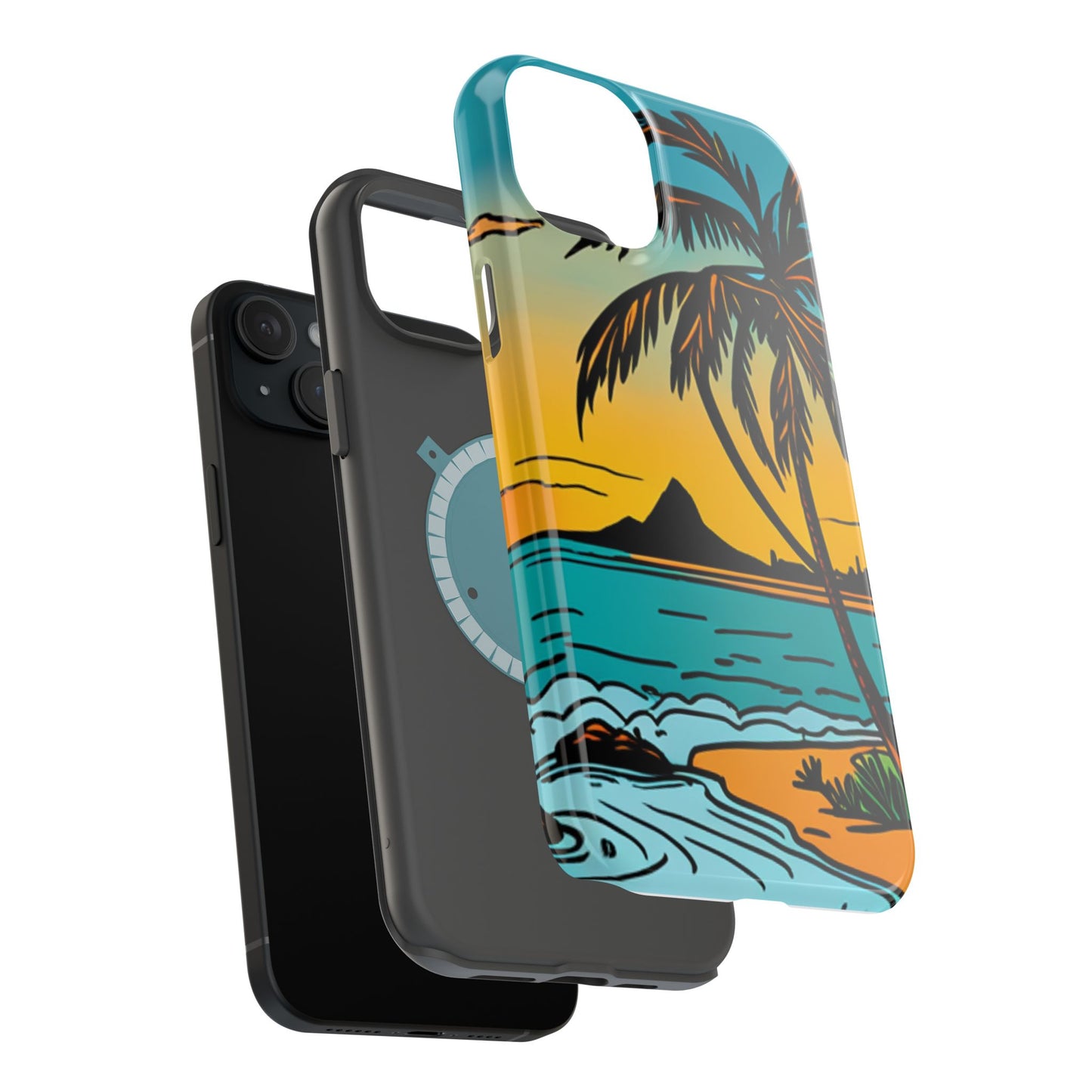 Magnetic Tough Cases, MagSafe compatible, Hawaiian Windward Side Scenery, iPhone 13, iPhone 14, iPhone 15, iPhone 16