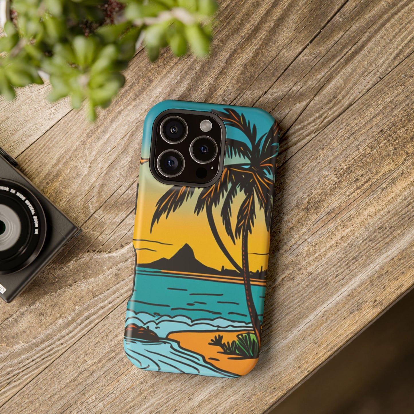 Magnetic Tough Cases, MagSafe compatible, Hawaiian Windward Side Scenery, iPhone 13, iPhone 14, iPhone 15, iPhone 16