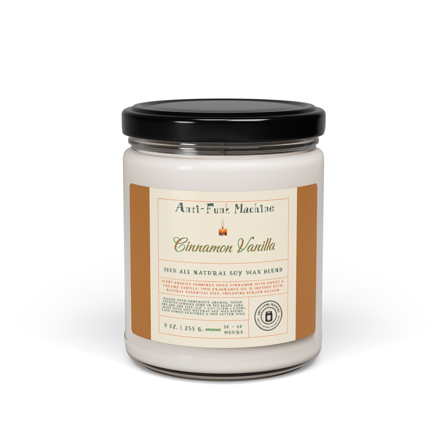 Scented Soy Candle, 9oz, AFM Cinnamon Vanilla