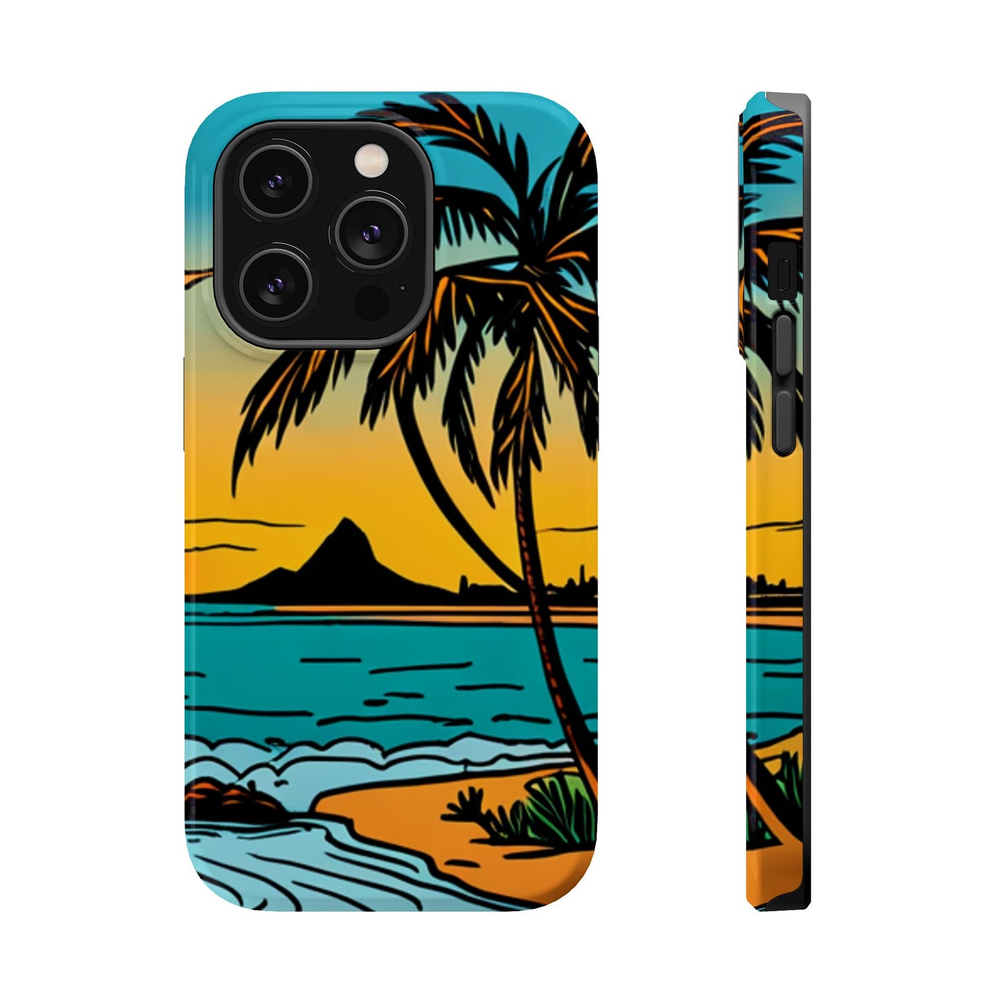 Magnetic Tough Cases, MagSafe compatible, Hawaiian Windward Side Scenery, iPhone 13, iPhone 14, iPhone 15, iPhone 16