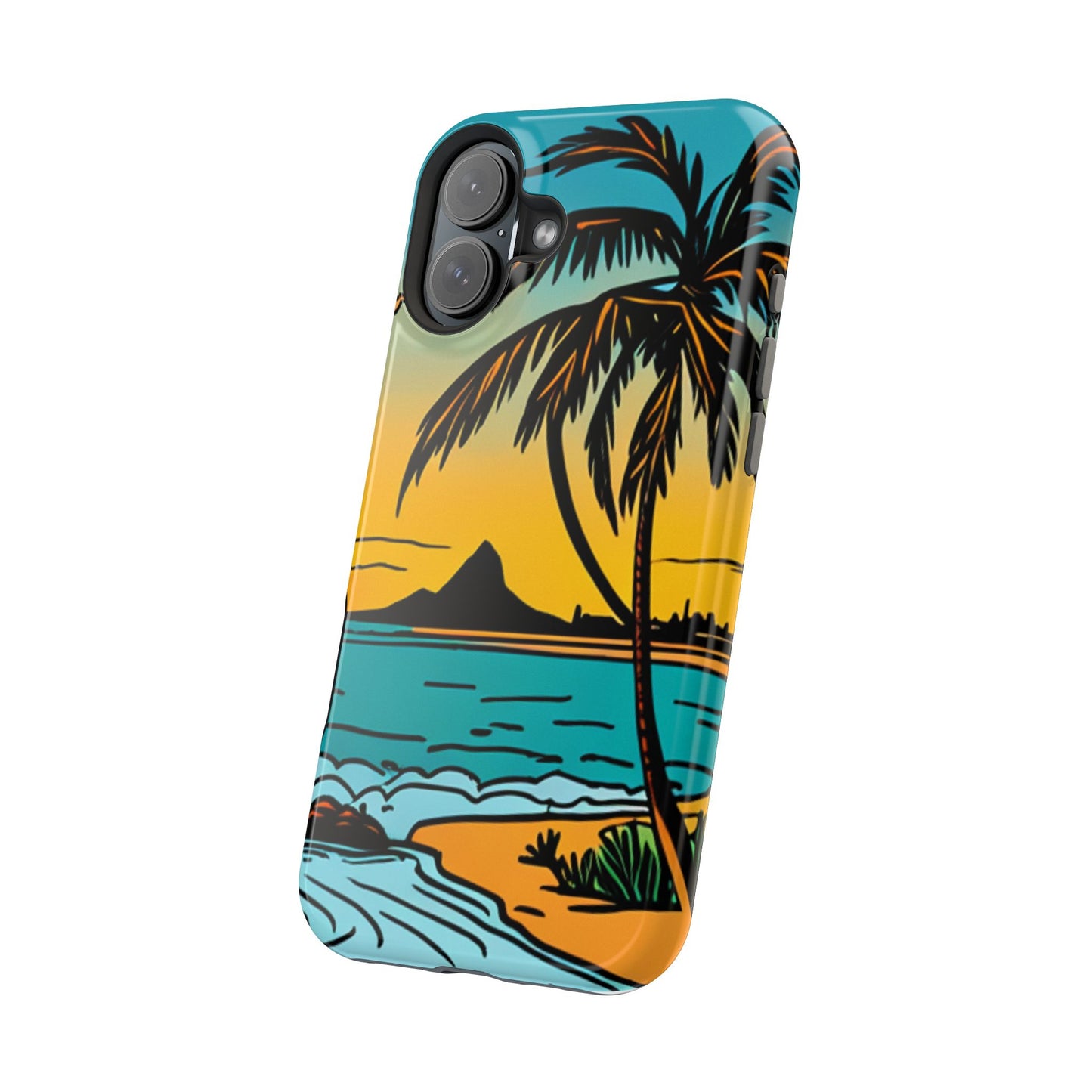 Magnetic Tough Cases, MagSafe compatible, Hawaiian Windward Side Scenery, iPhone 13, iPhone 14, iPhone 15, iPhone 16