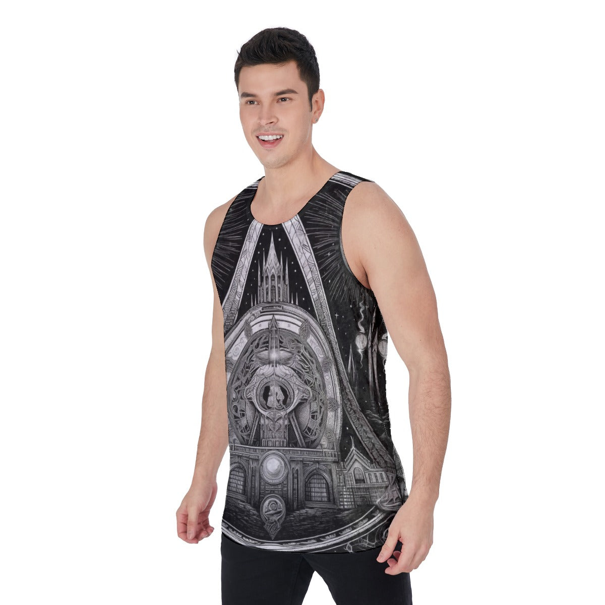 Men's Tank Top | Velvet - Interplanetary B&B, B&W