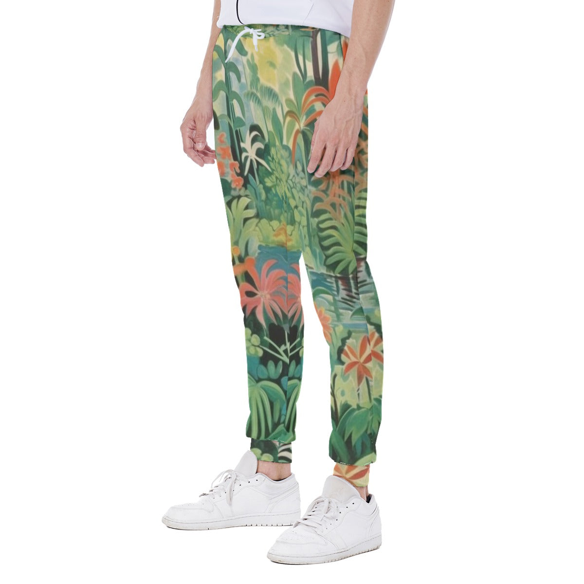 Men's Sweatpants, Tropical Print 01