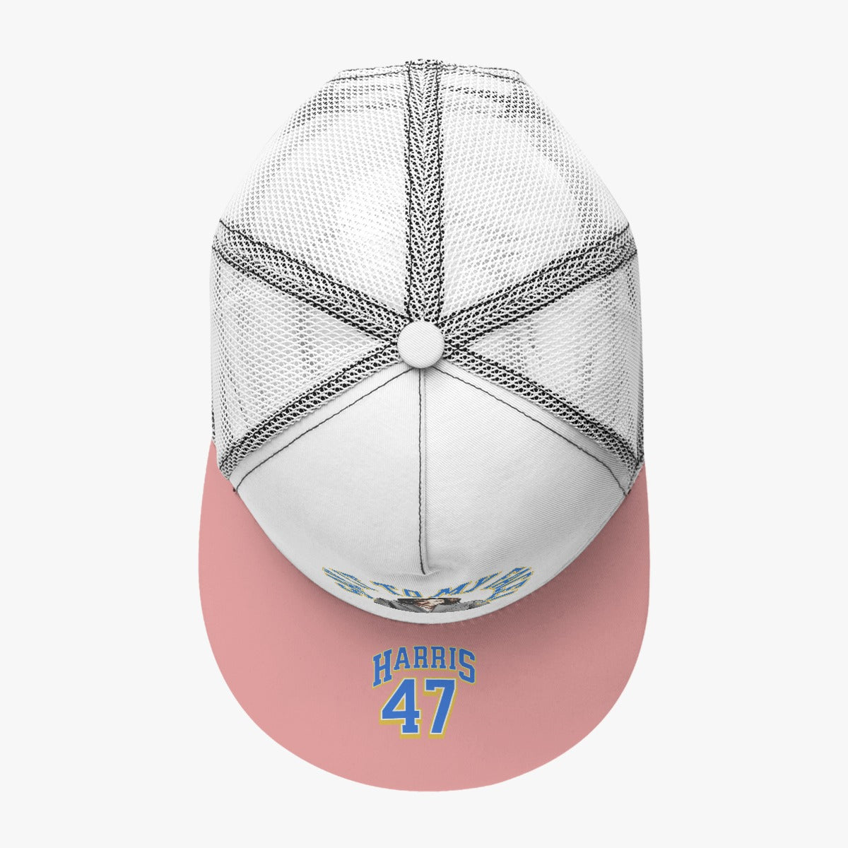 Flat-brimmed Mesh Cap With Box, Harris 47, Say It To My Face, Pink Flat Brim, Harris/Walz 2024