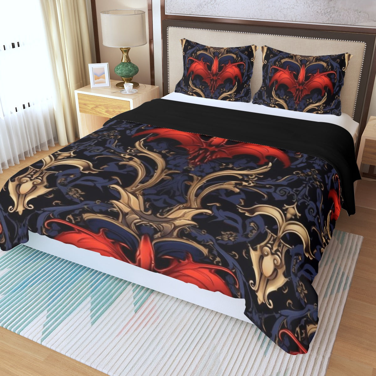 Three Piece Duvet Bedding Set - Gothic Renaissance